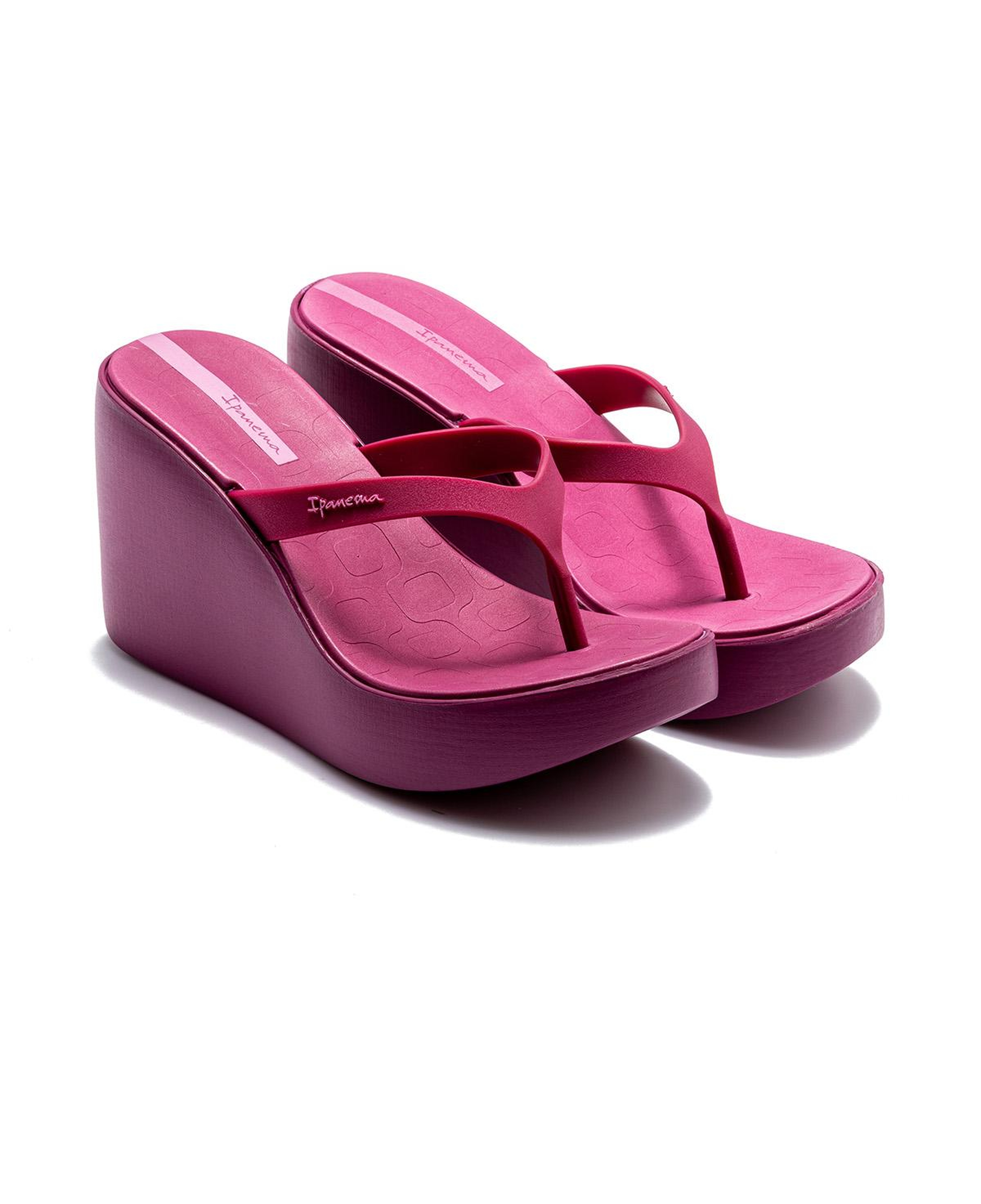 High Fashion Fem Topuklu Kadın Parmak Arası Terlik Fuşya 35/40