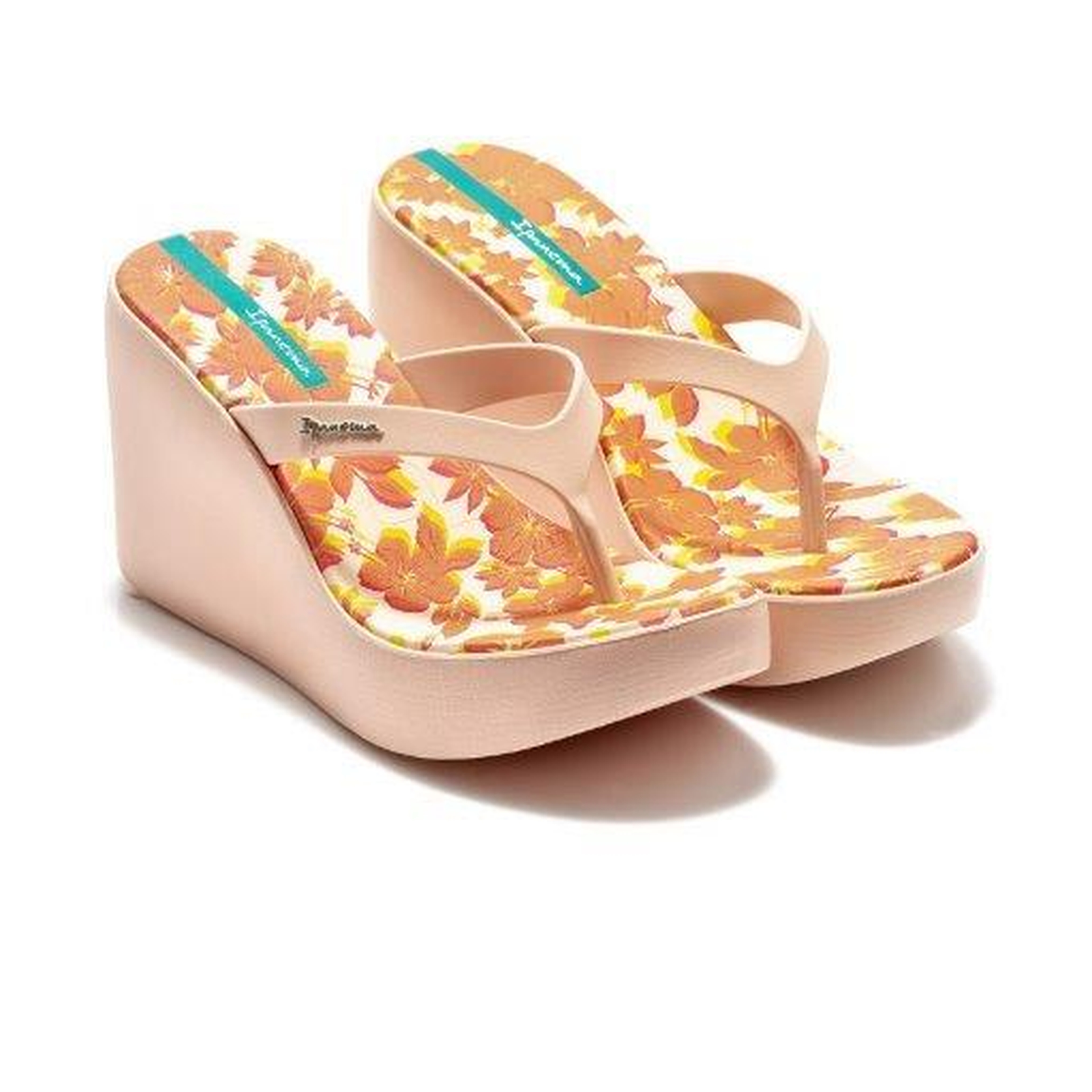 Aloha Topuklu Kadın Parmak Arası Terlik Bej 35/40