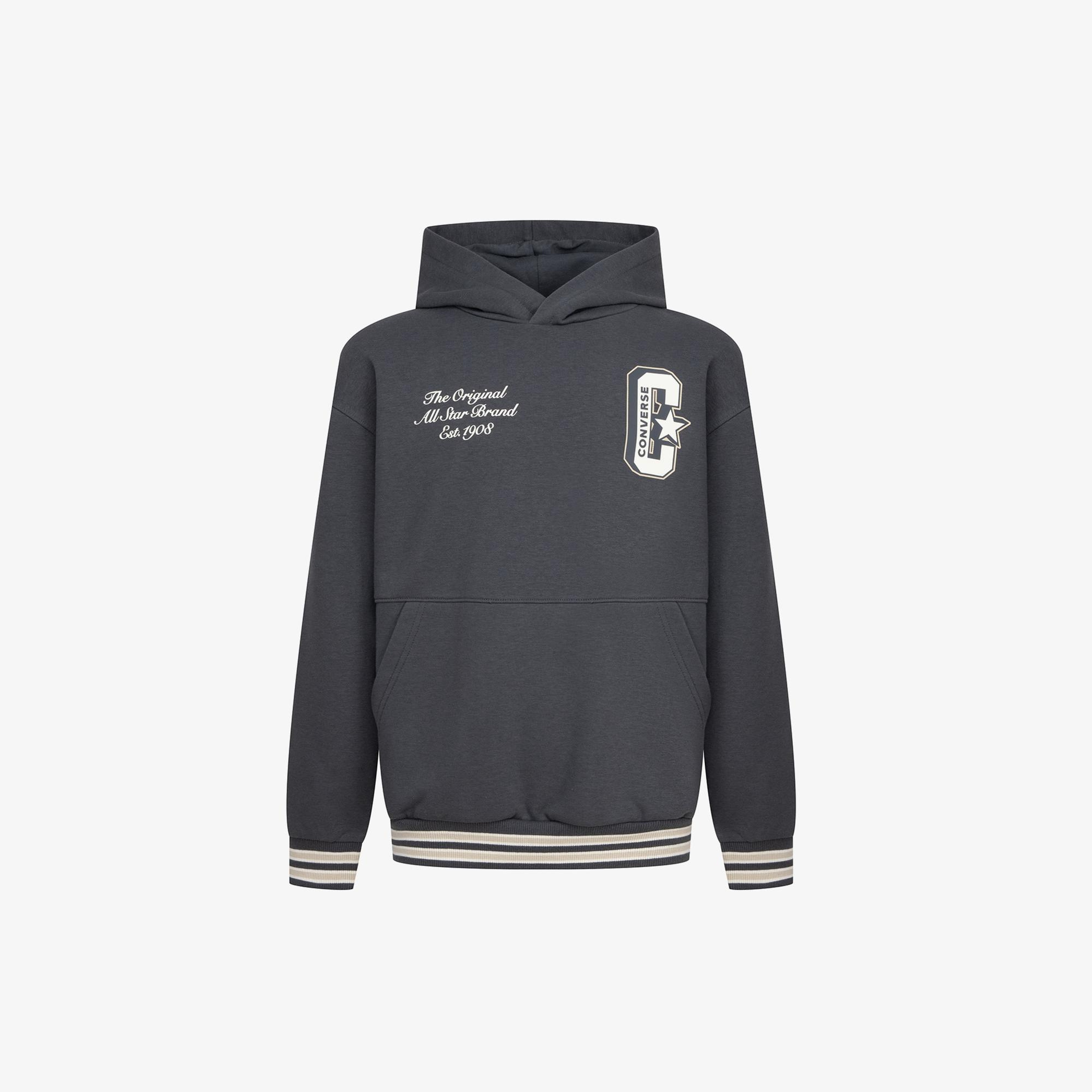 Converse Retro Varsıty Çocuk Gri Hoodie