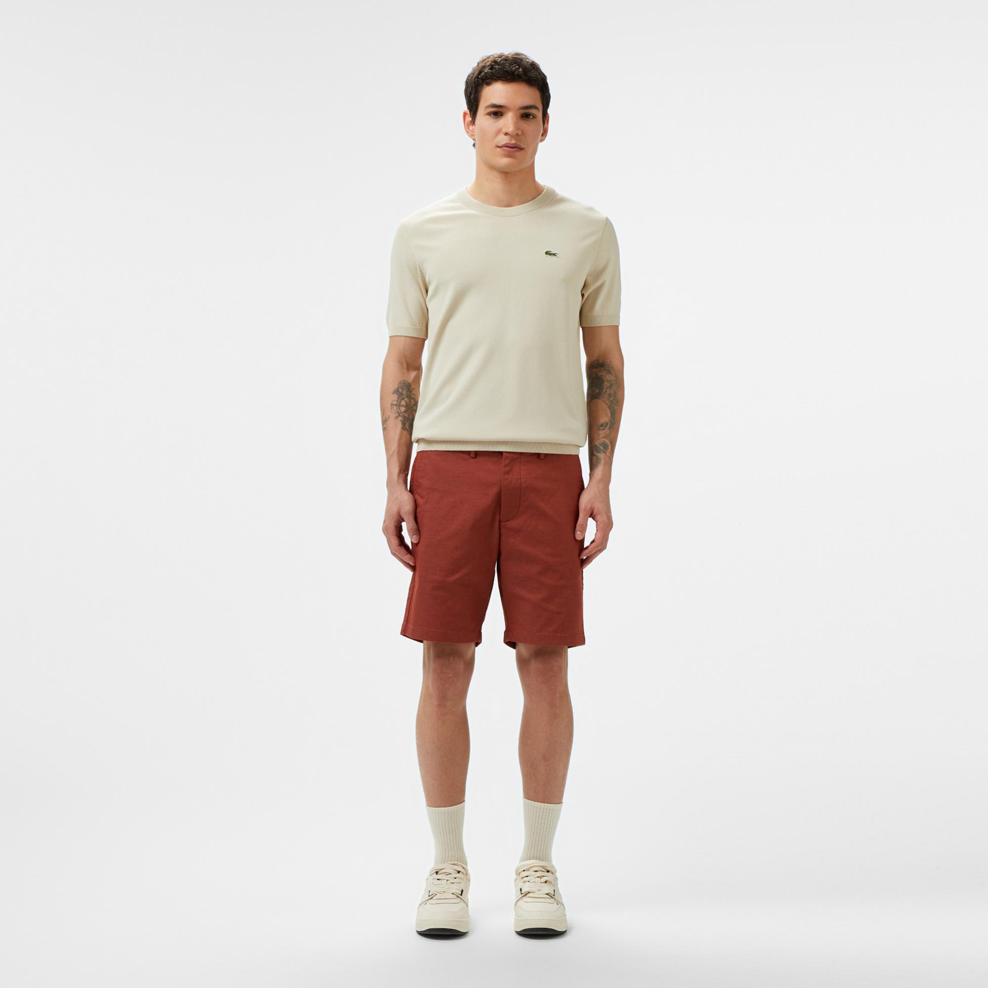 Lacoste Erkek Slim Fit Kahverengi Bermuda Şort