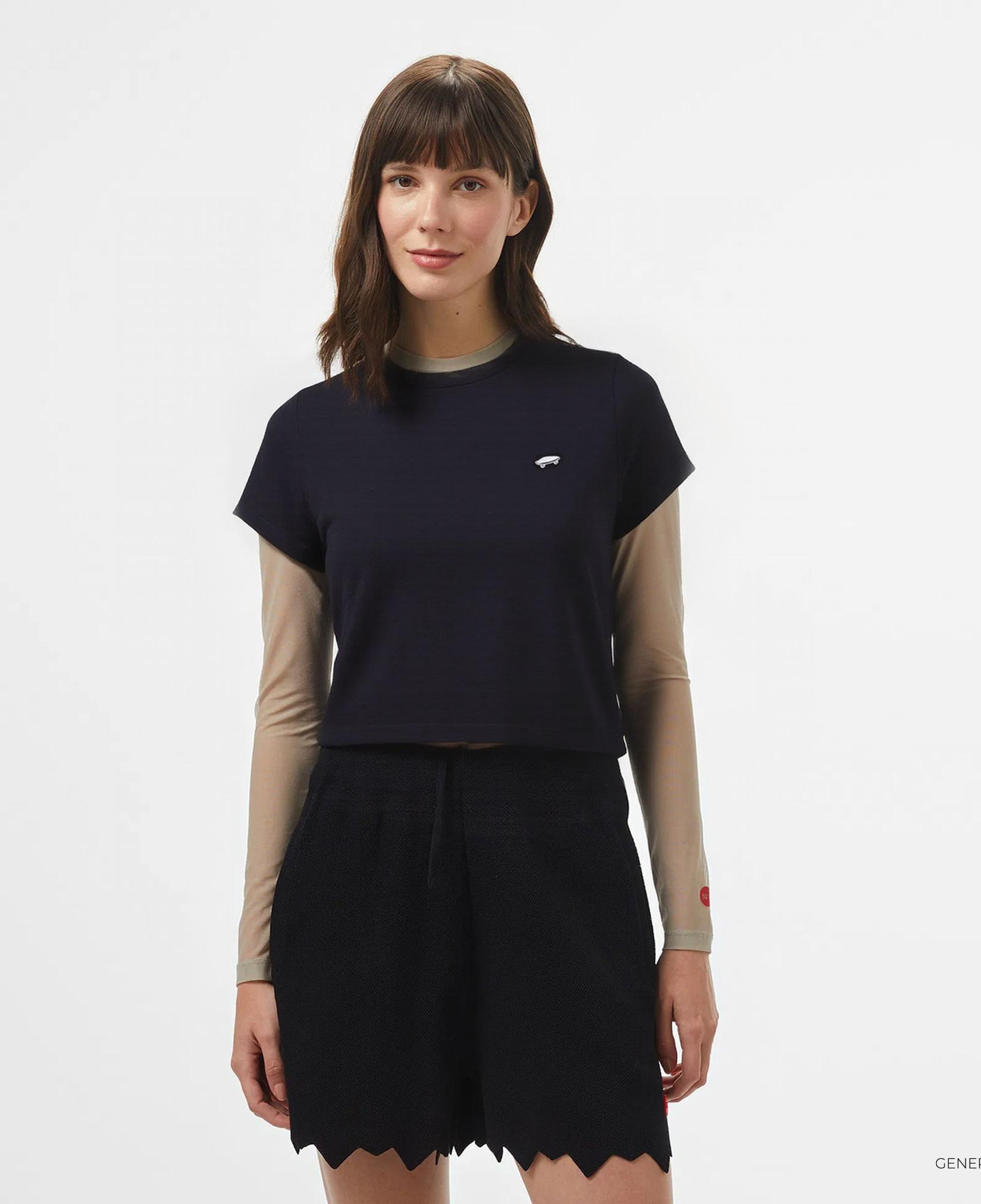 Vans W Salton Relax Crop Ss Kadın Siyah T-Shirt