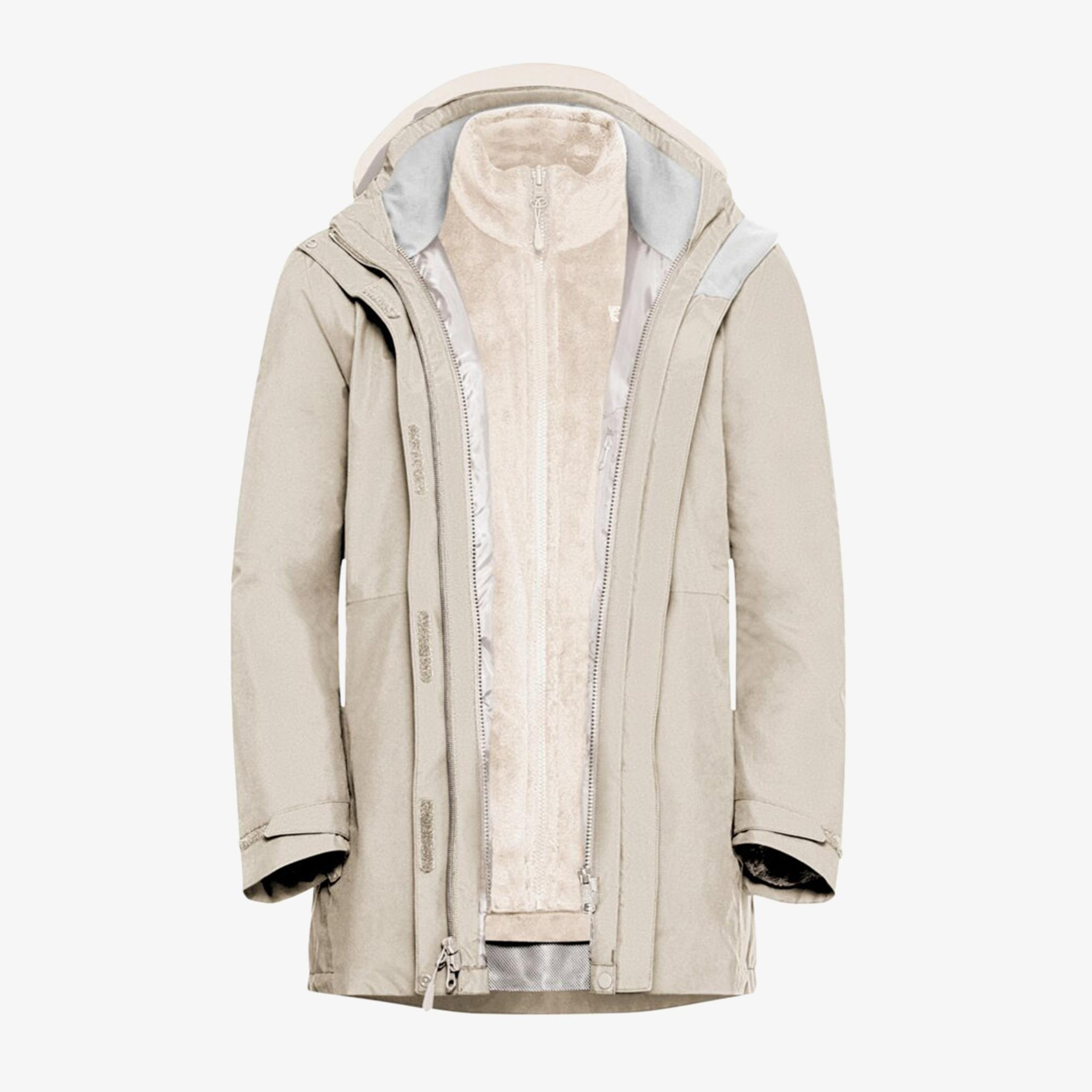Jack Wolfskin Rotwand 3in2 Kadın Krem Ceket