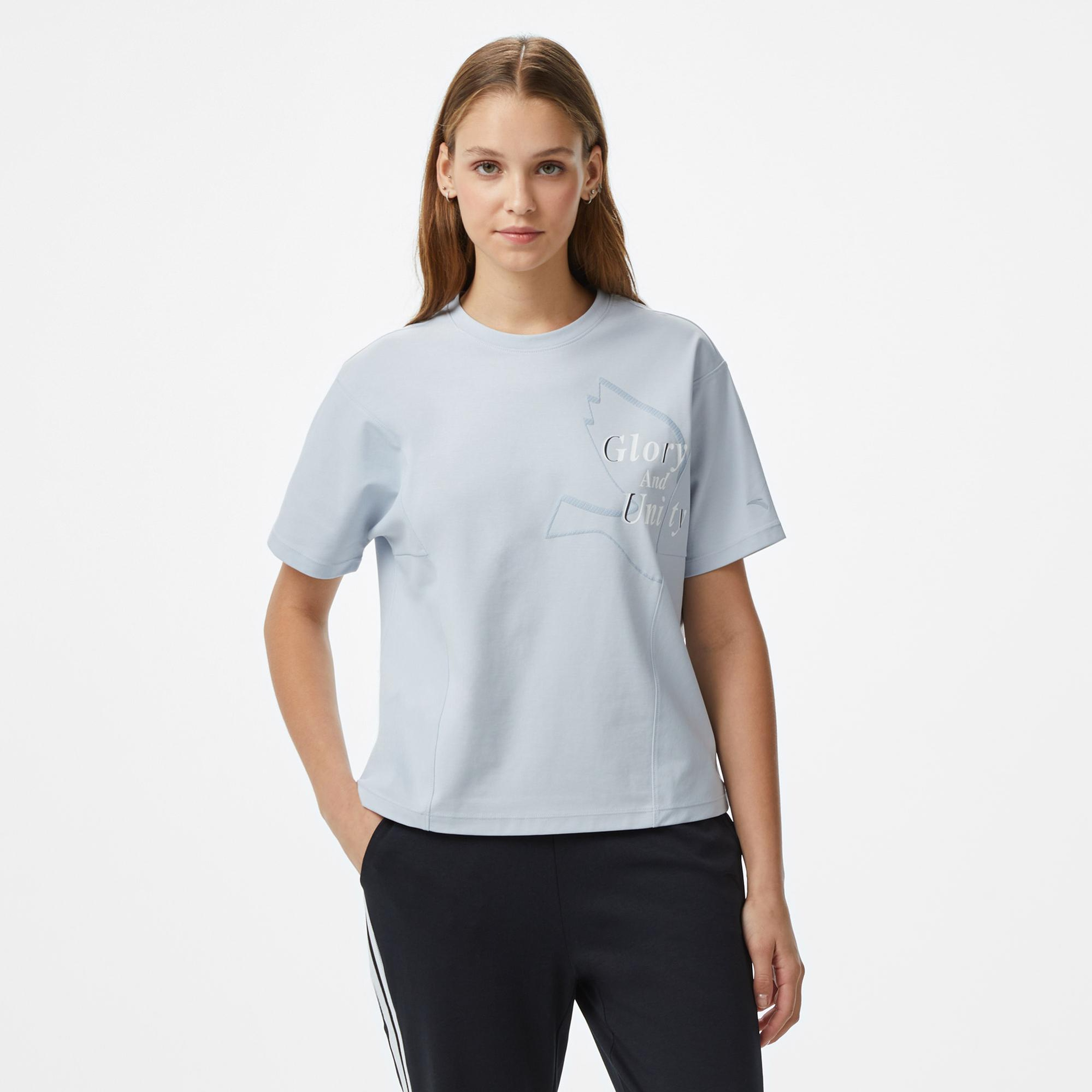 Anta Sports Kadın Mavi T-Shirt