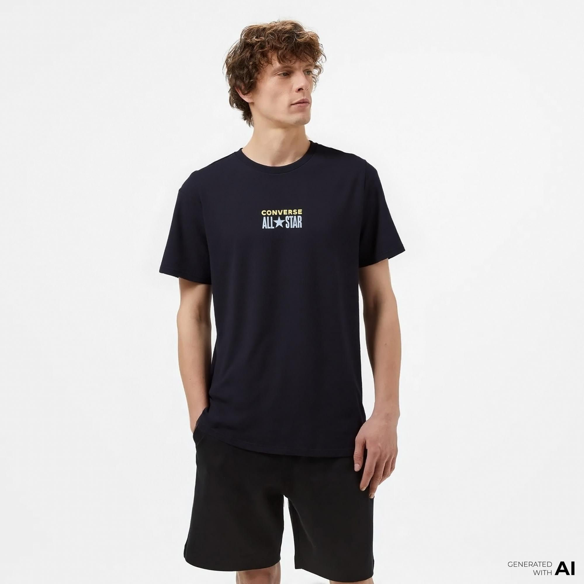 Converse Erkek Siyah T-Shirt