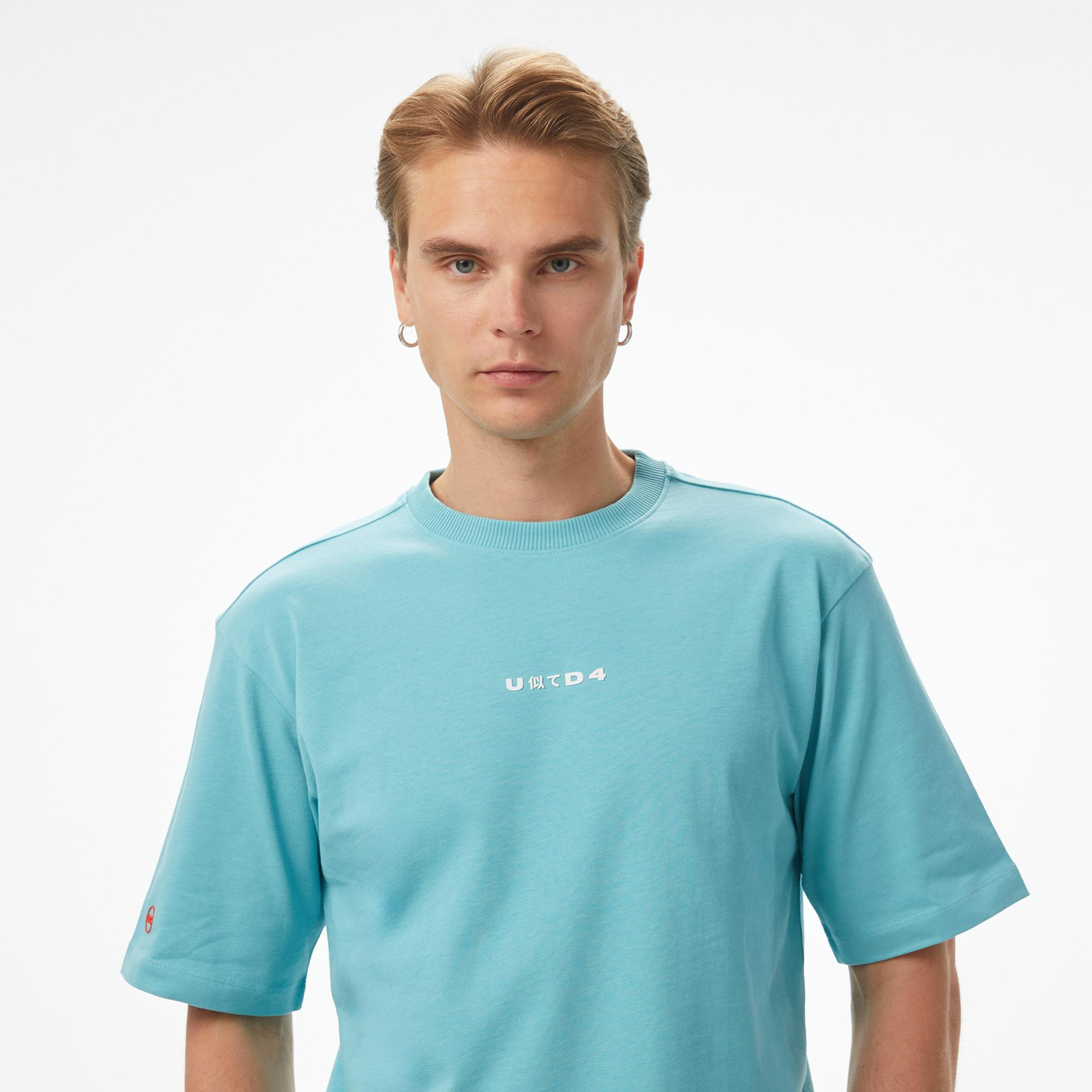 UNITED4 Comfort Erkek Mavi T-Shirt