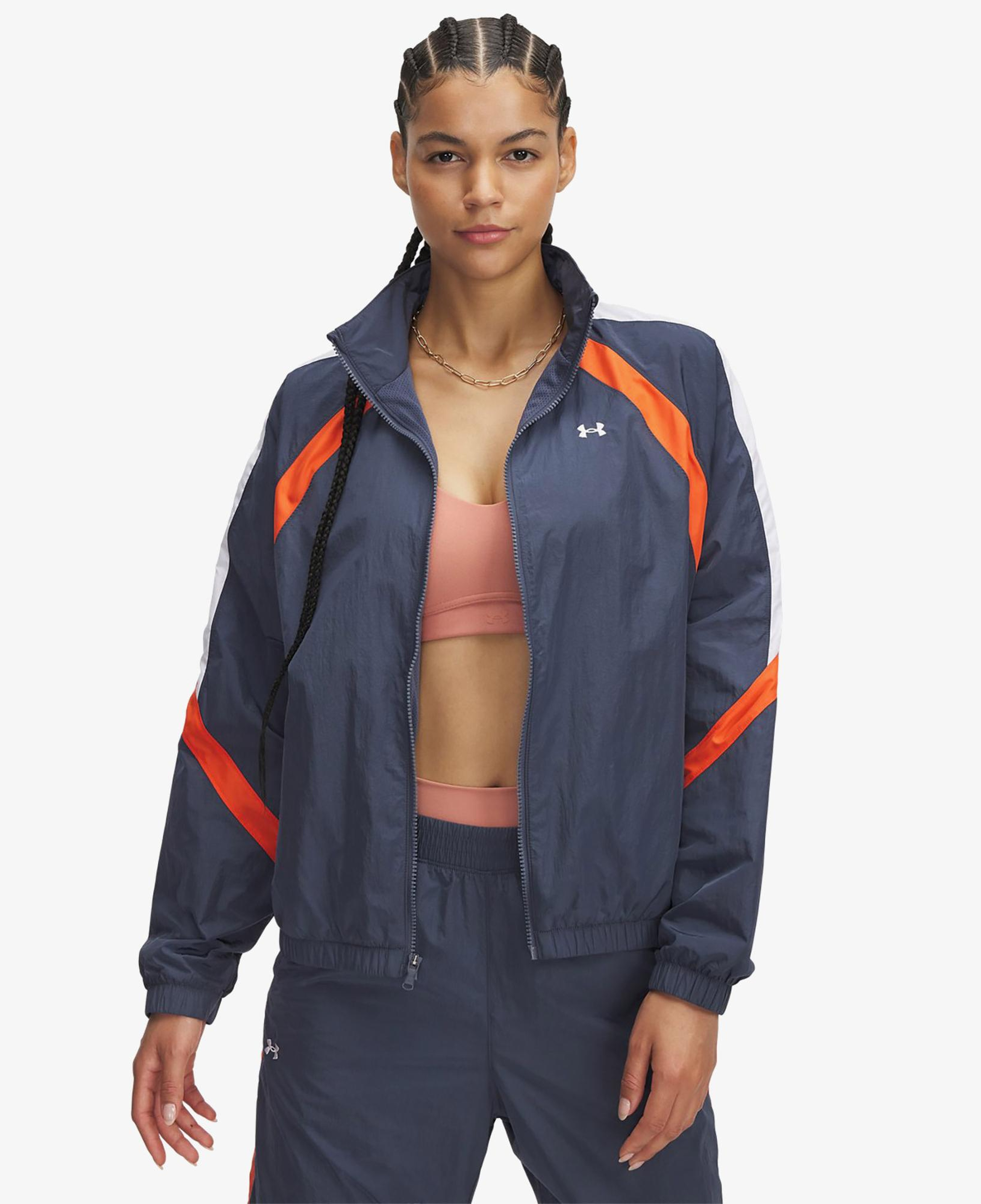 Under Armour Icon Crinkle Track Kadın Lacivert Ceket