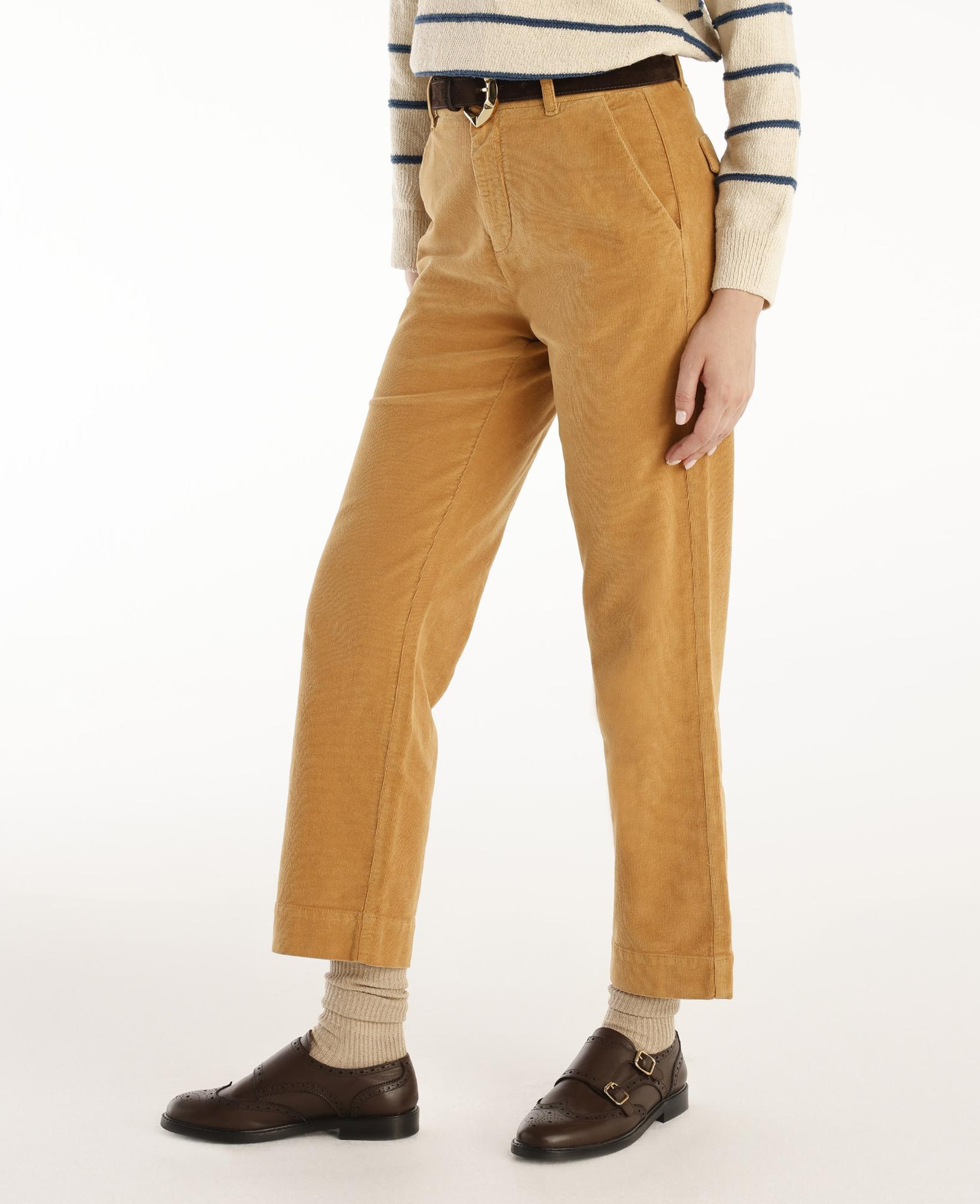 YARGICI Arka Cep Detaylı Rahat Düz Paça Yüksel Bel Pantolon