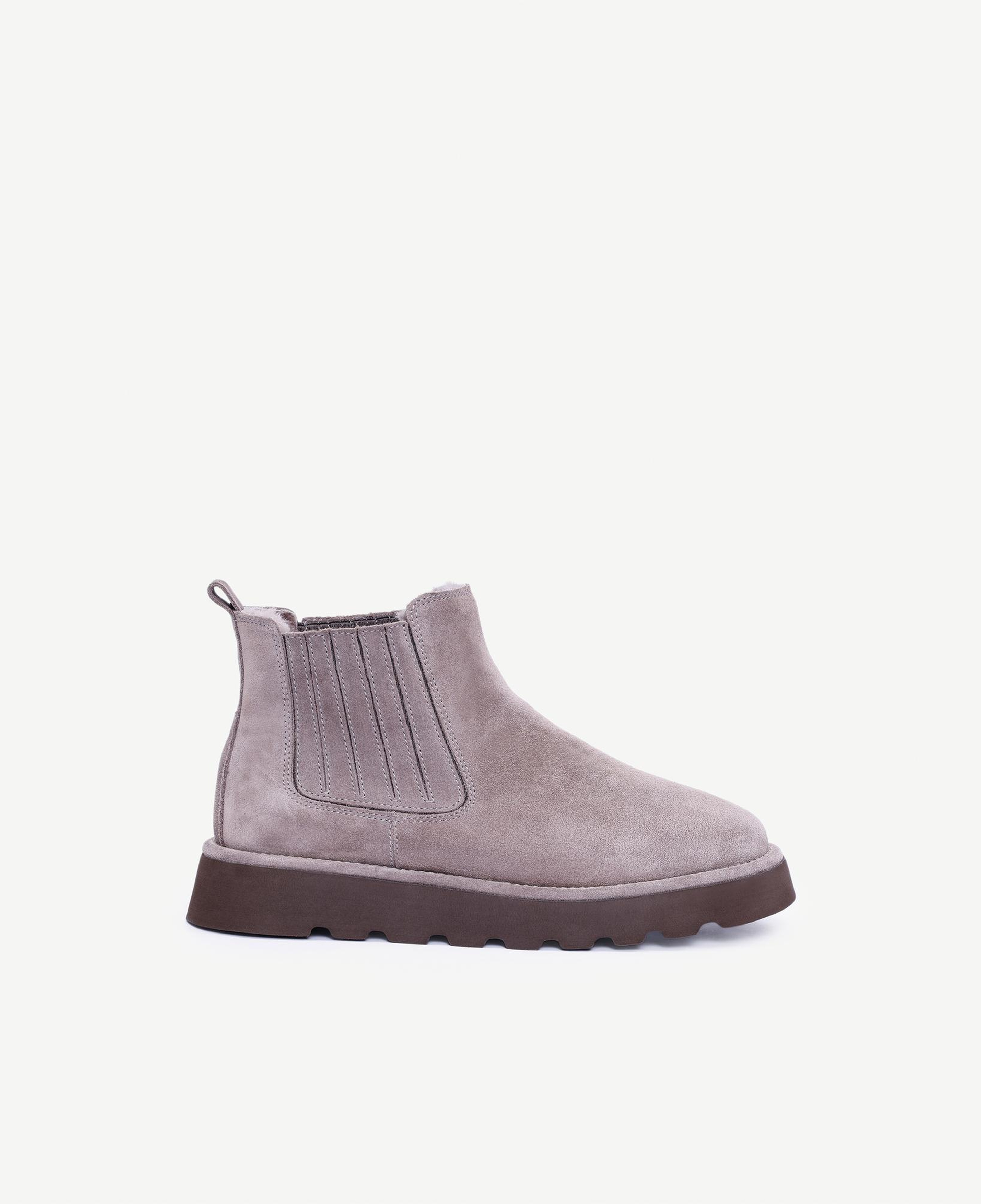 YARGICI Deri Lastikli İçi Kürklü Bot