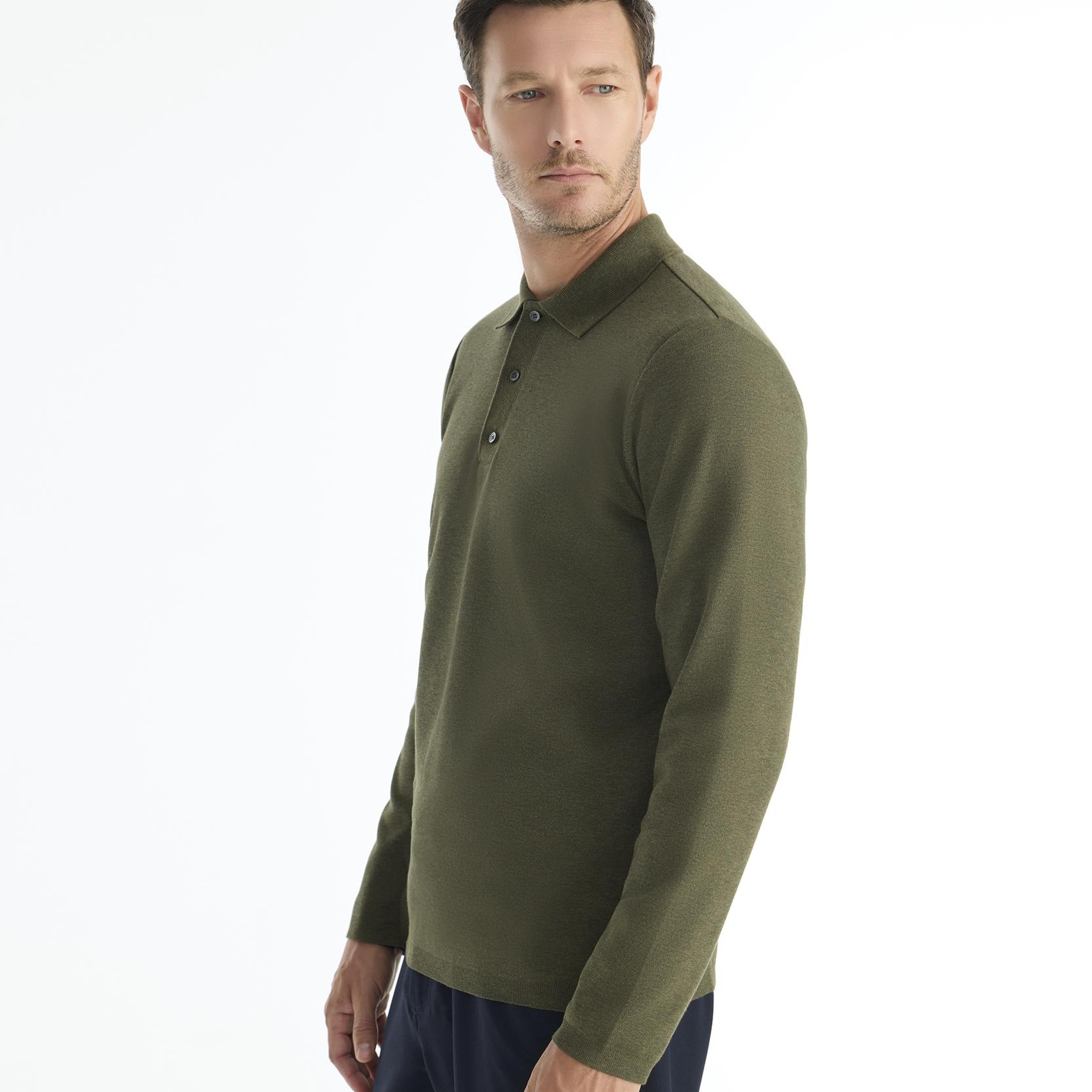 YARGICI Regular Gömlek Yaka Uzun Kol Kazak