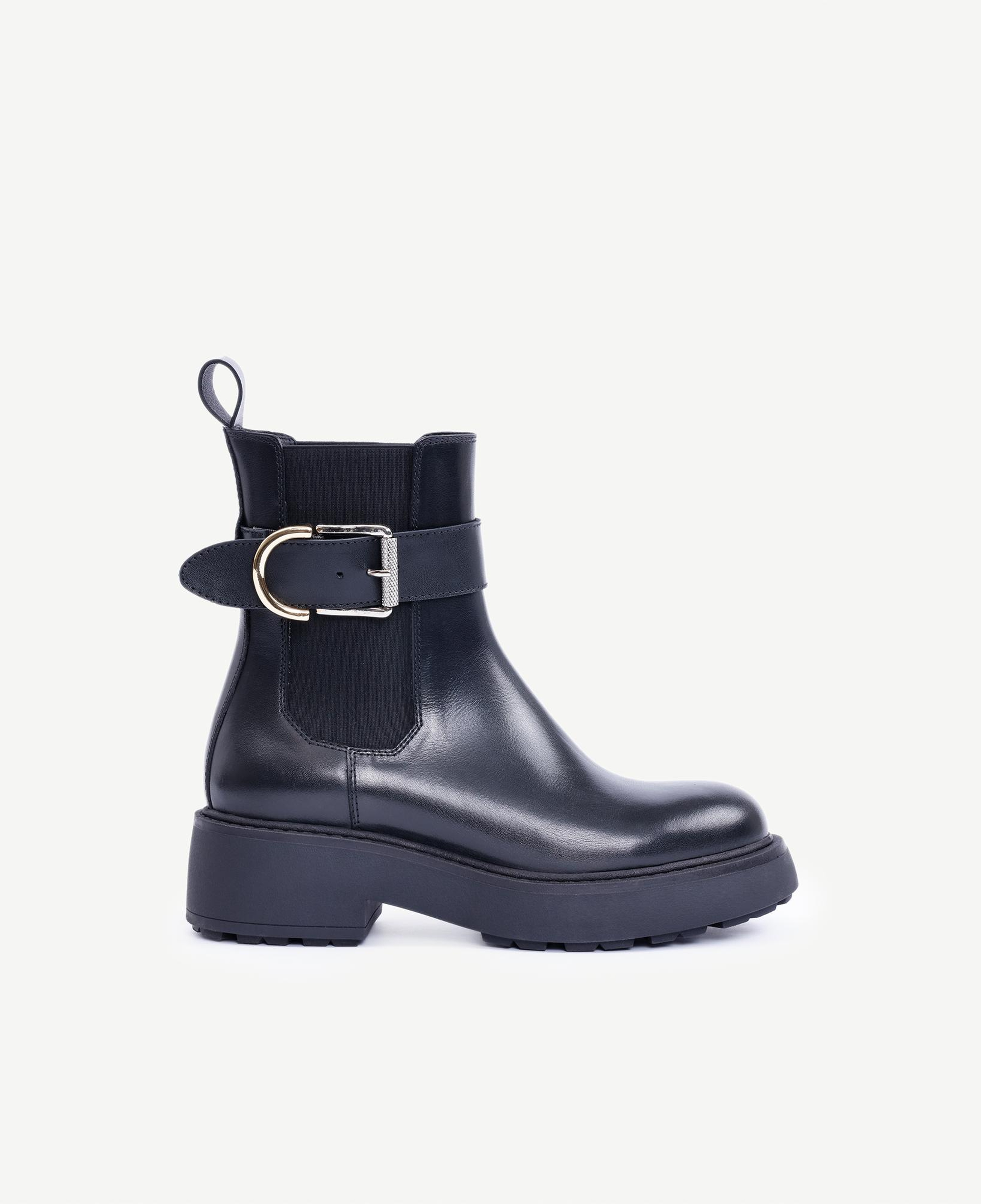 YARGICI Lastikli Ve Tokalı Deri Bot