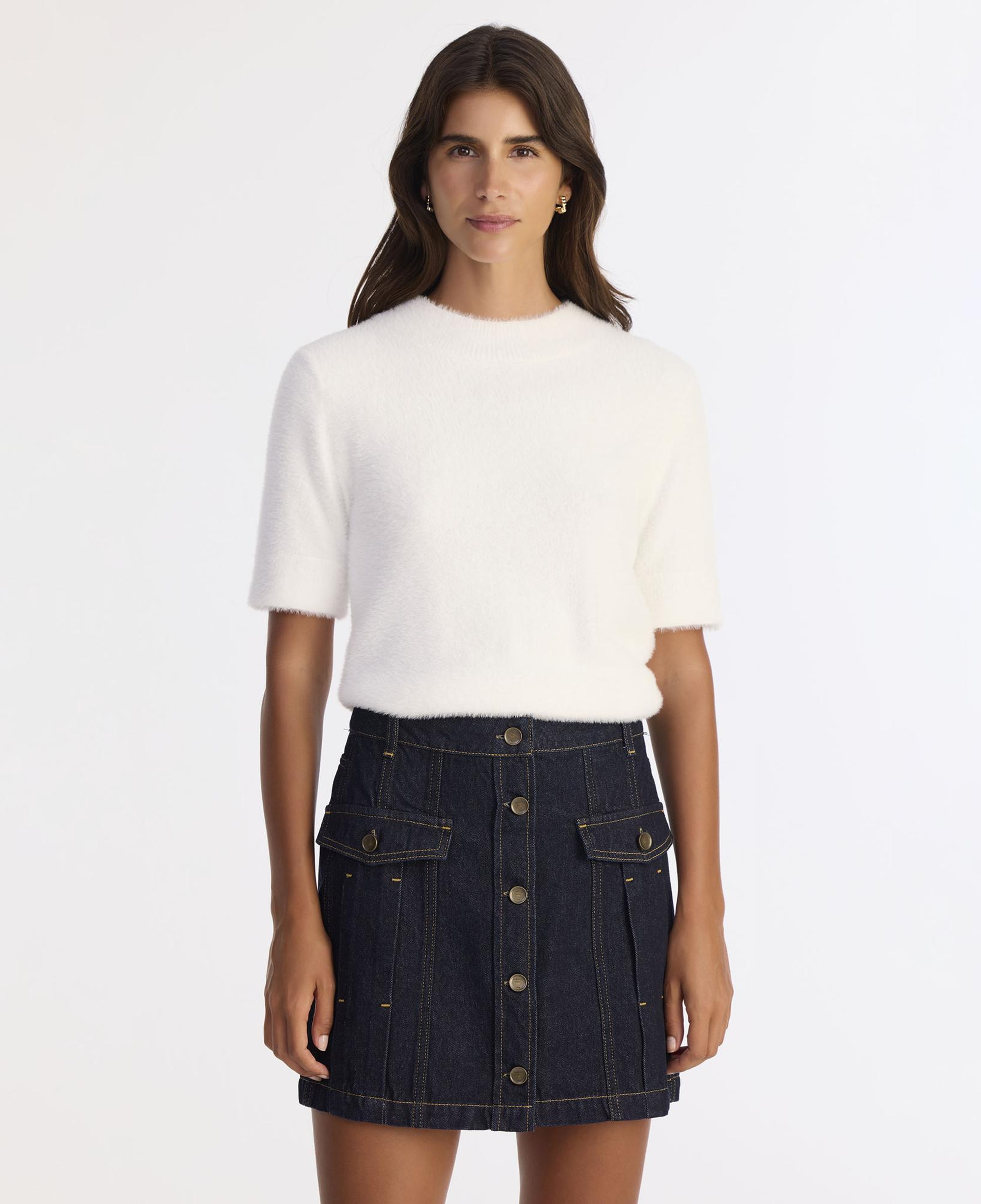 YARGICI Pens Detaylı Düğmeli Kısa Denim Etek