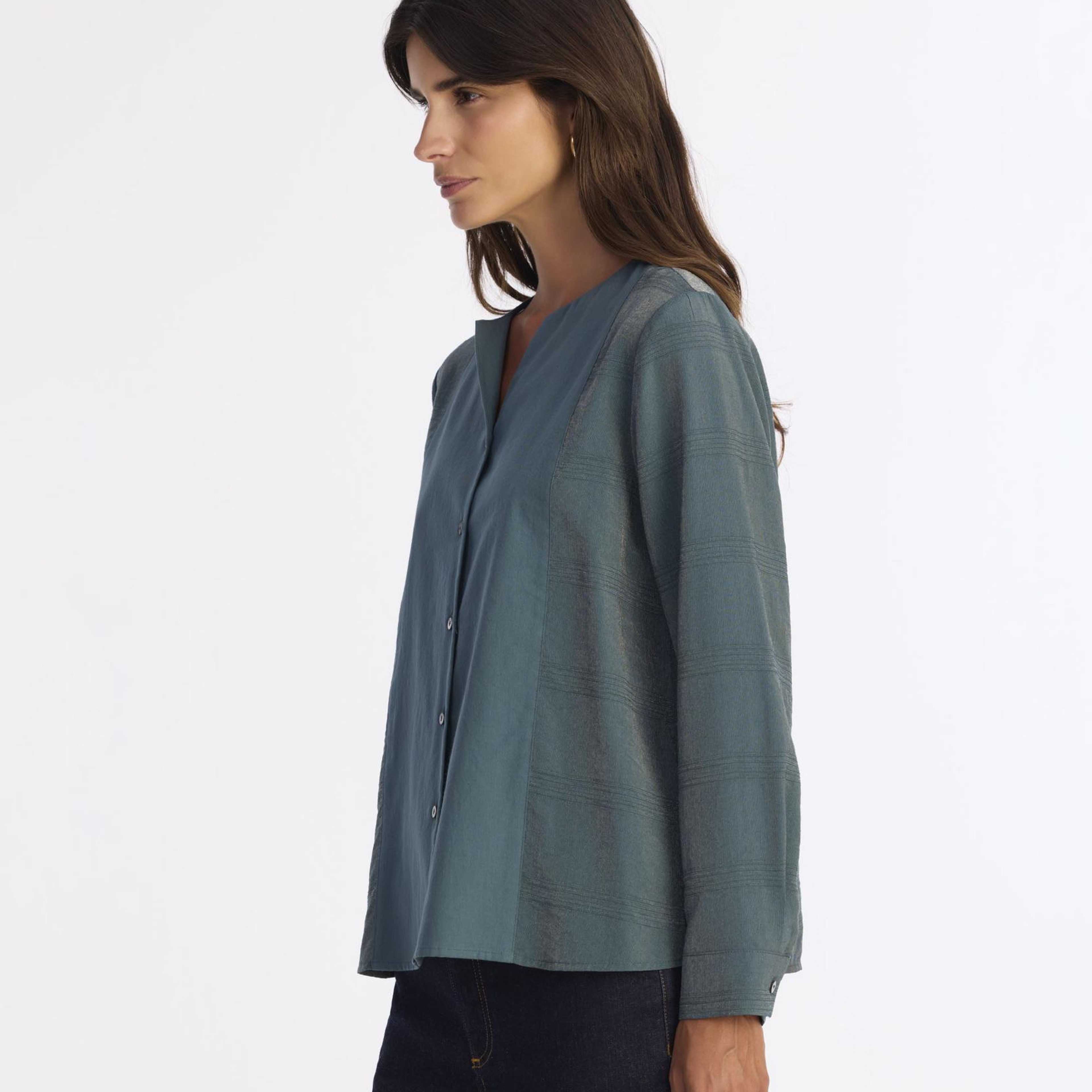 YARGICI Regular Kayık Yaka Uzun Kol Gömlek