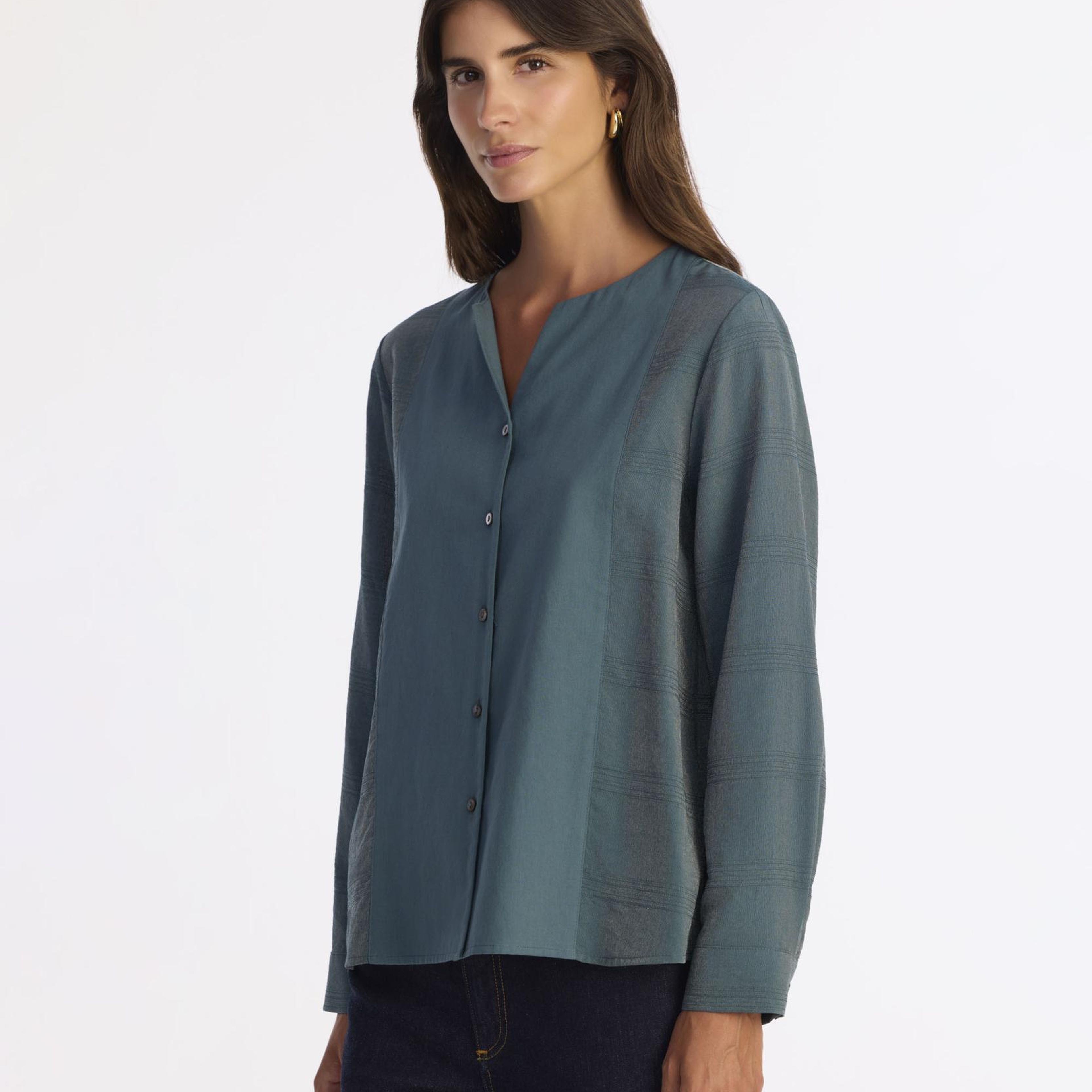 YARGICI Regular Kayık Yaka Uzun Kol Gömlek