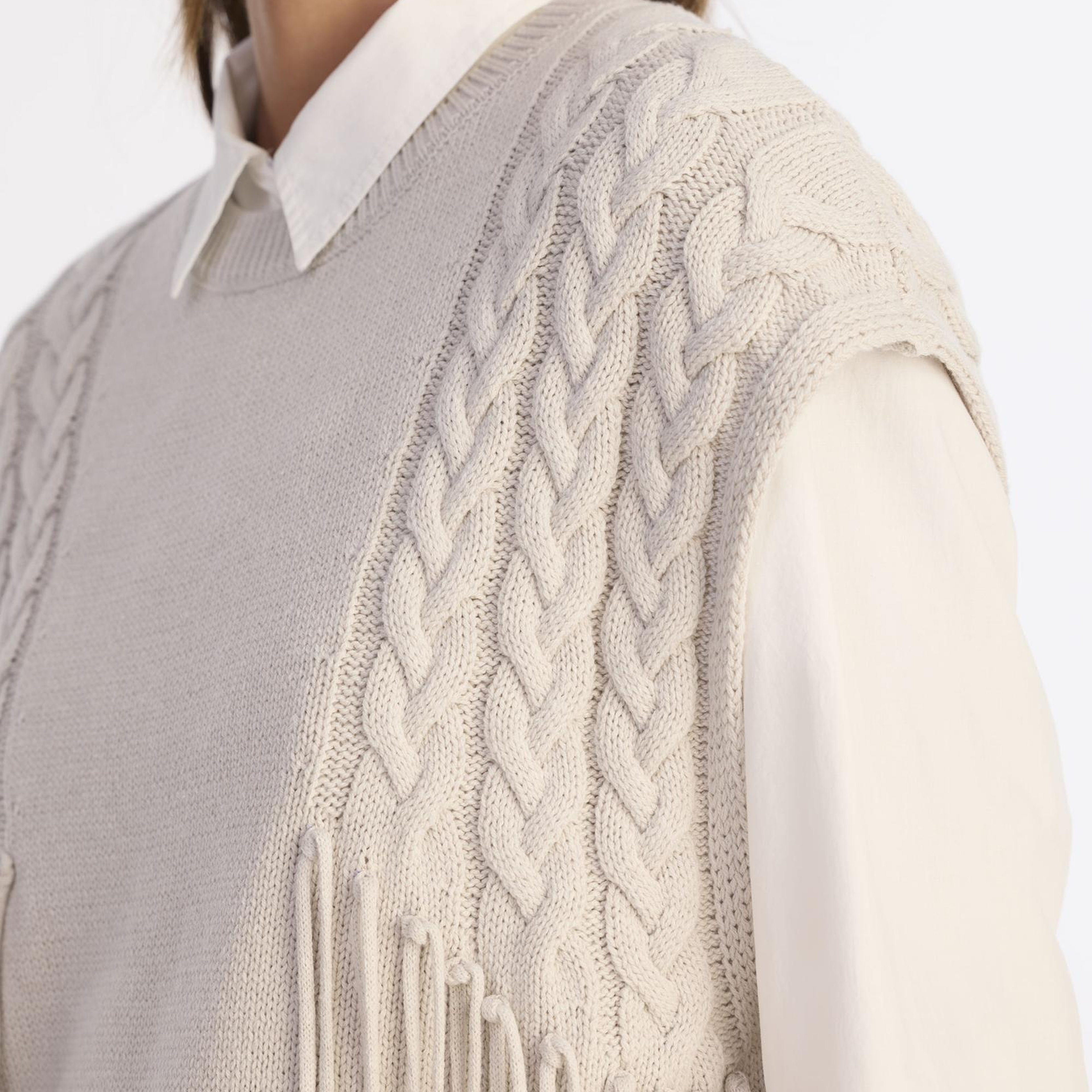 YARGICI Regular Bisiklet Yaka Kolsuz Kazak