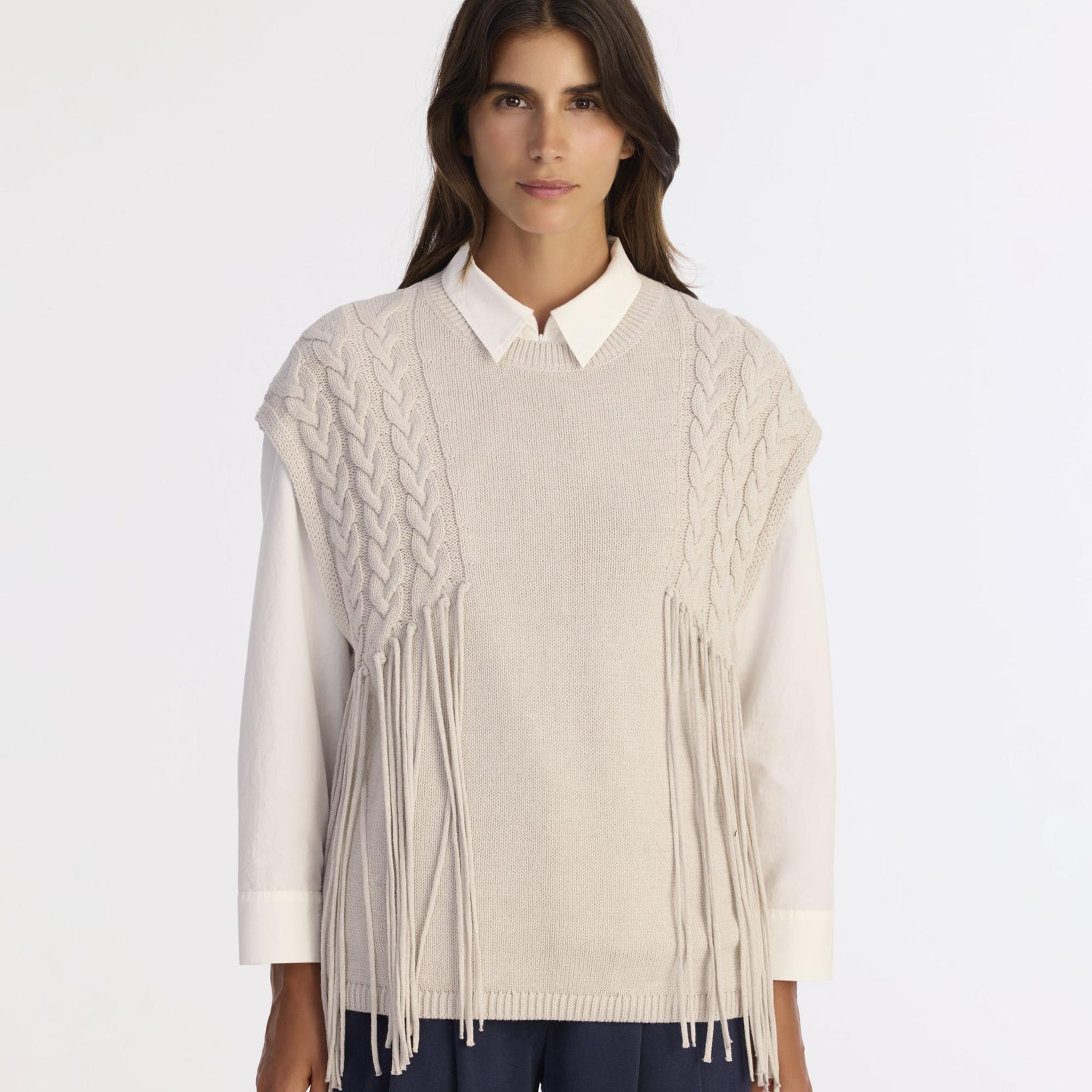 YARGICI Regular Bisiklet Yaka Kolsuz Kazak