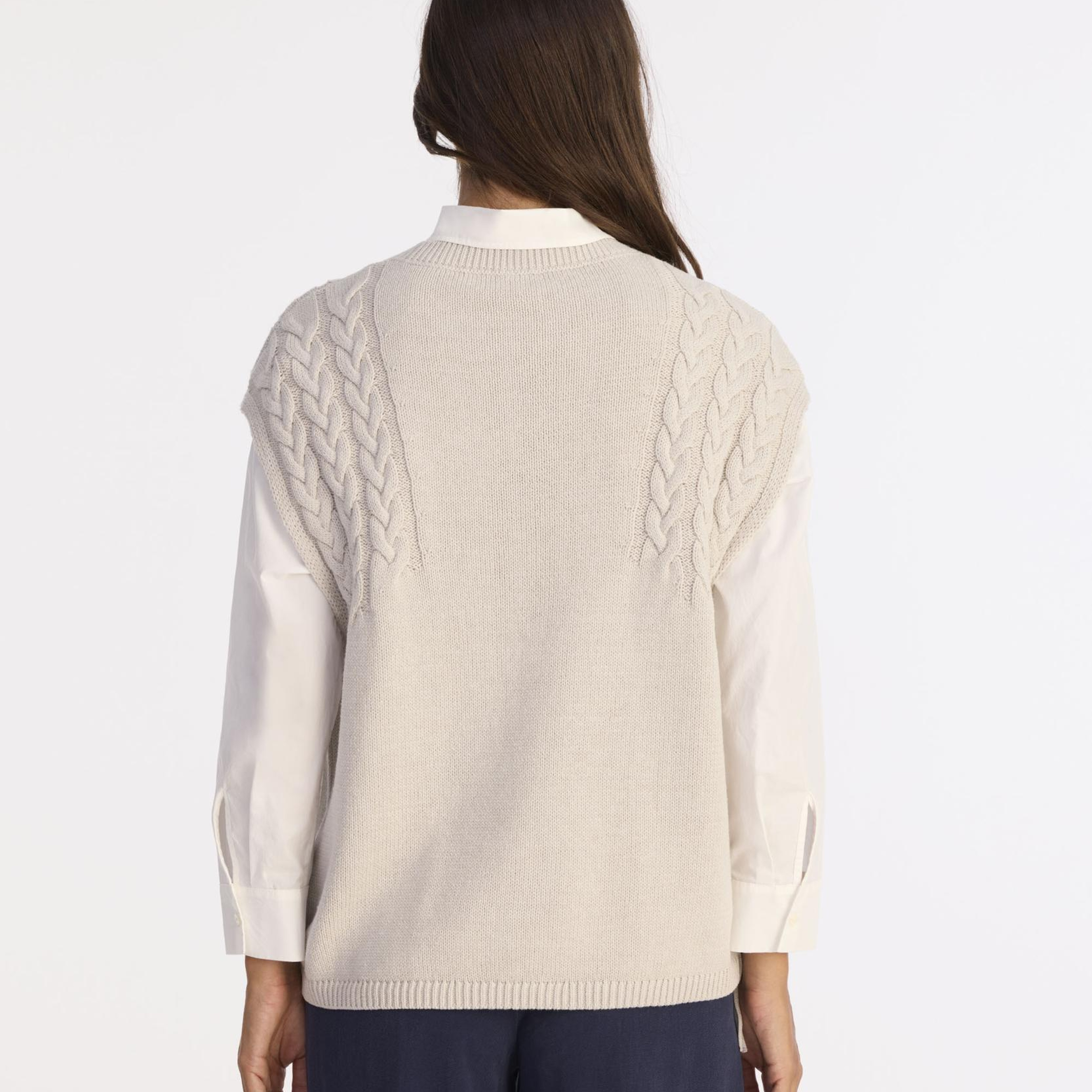 YARGICI Regular Bisiklet Yaka Kolsuz Kazak