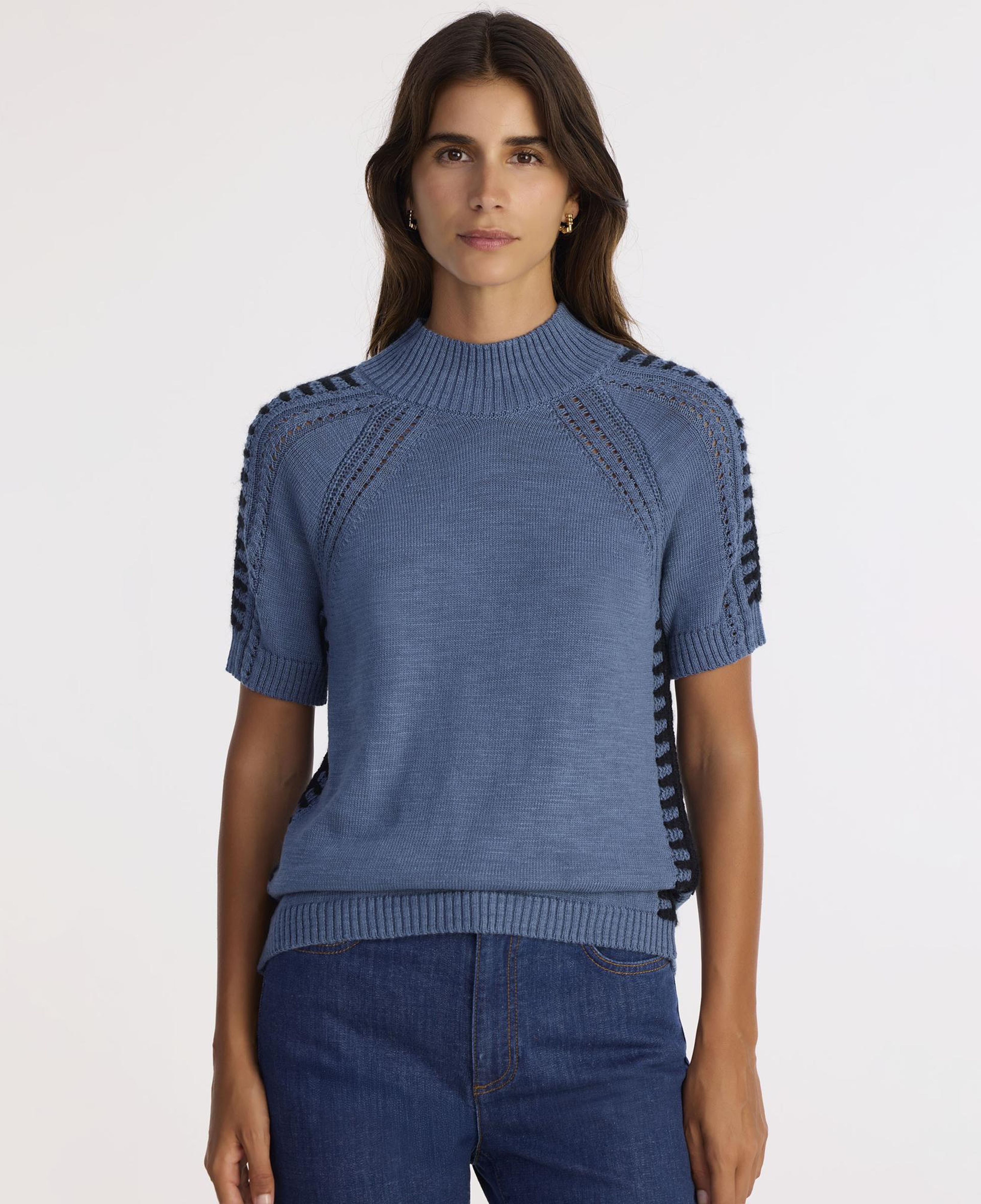 YARGICI Regular Dik Yaka Kısa Kol Kazak