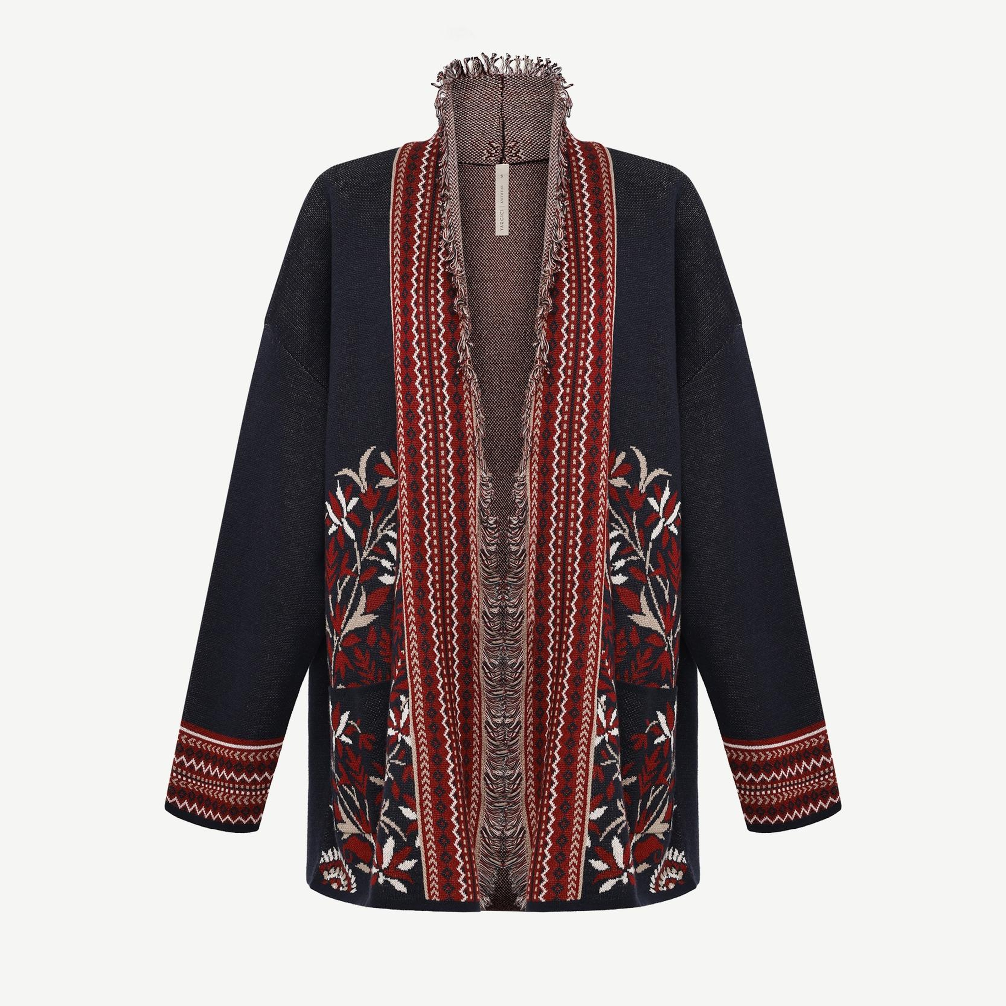 YARGICI Cropped Şal Yaka Kısa Kol Hırka