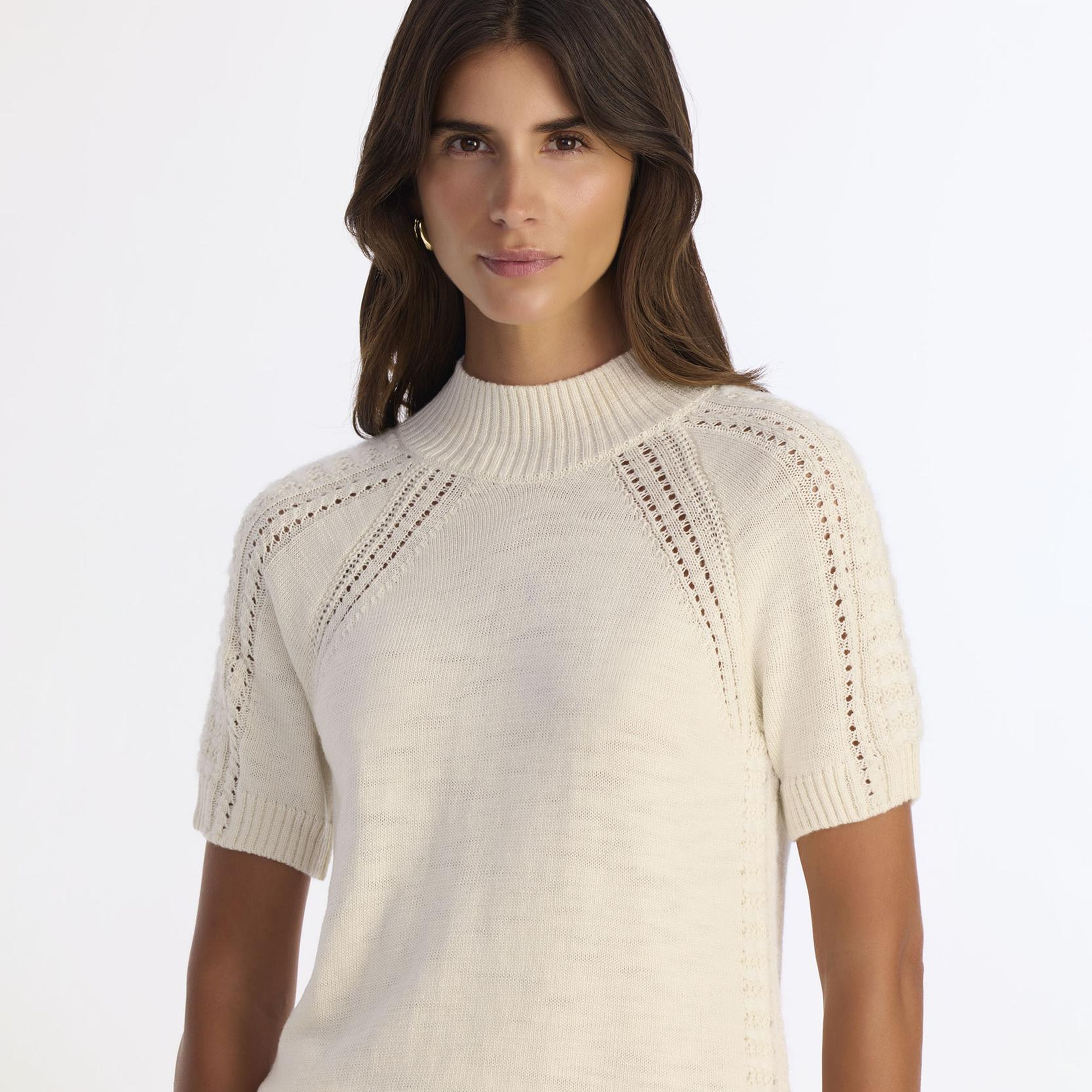 YARGICI Regular Dik Yaka Kısa Kol Kazak