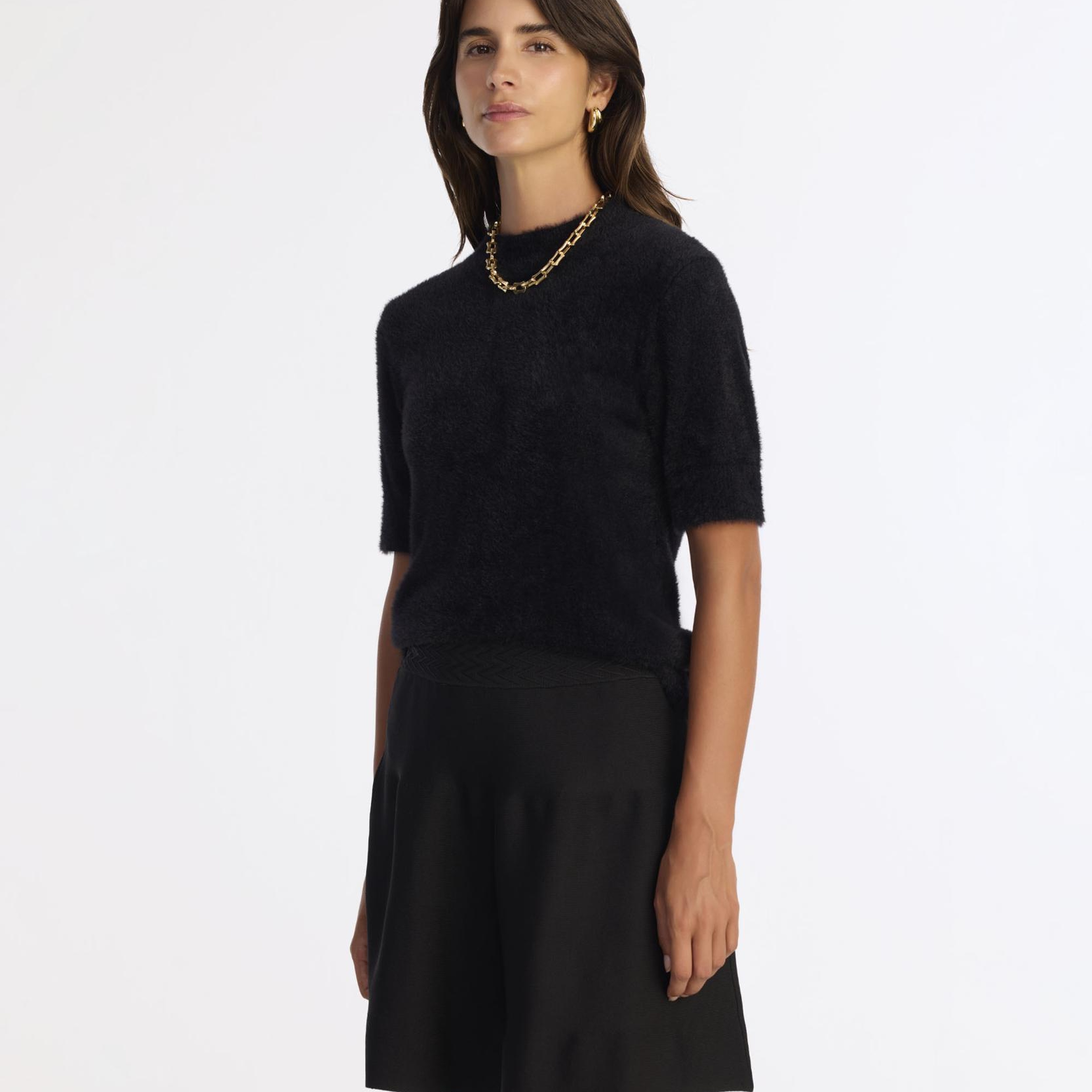 YARGICI Regular Dik Yaka Kısa Kol Kazak