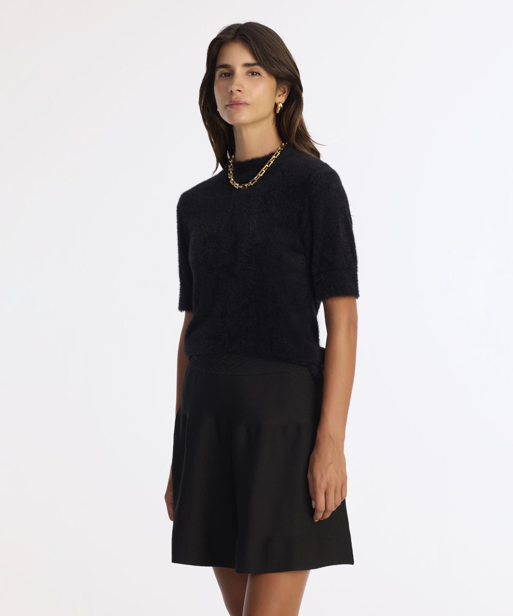 YARGICI Regular Dik Yaka Kısa Kol Kazak