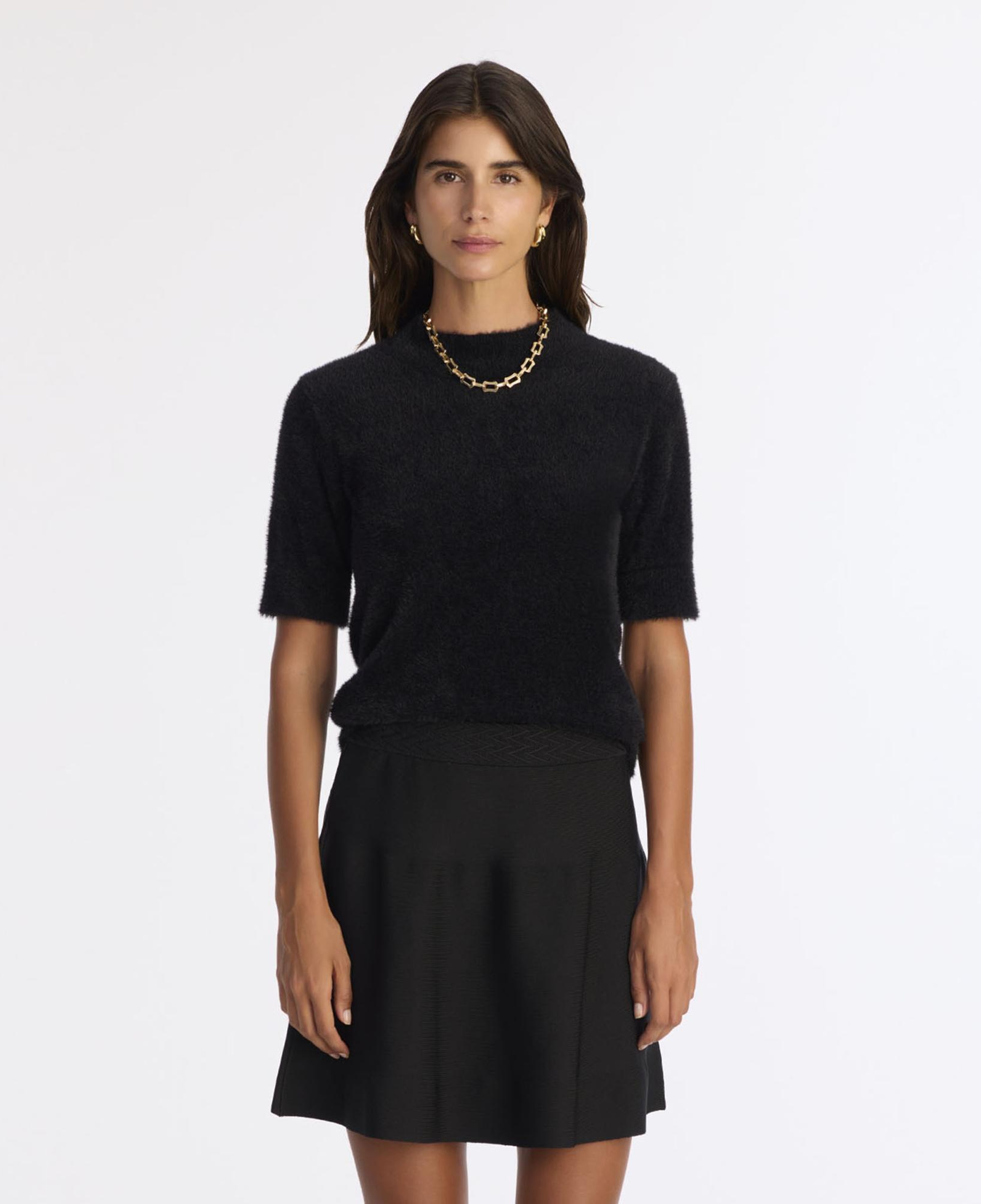 YARGICI Regular Dik Yaka Kısa Kol Kazak