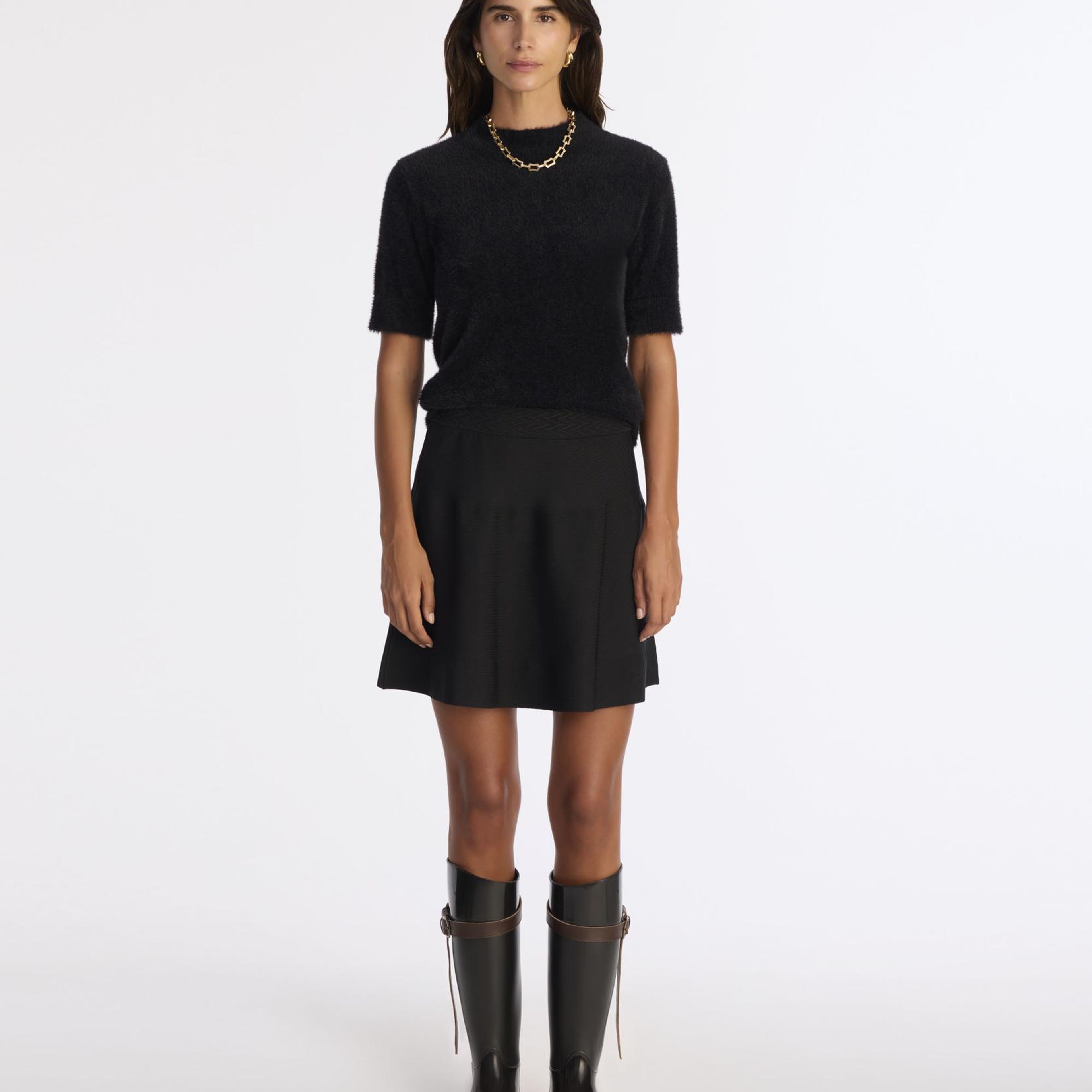 YARGICI Regular Dik Yaka Kısa Kol Kazak