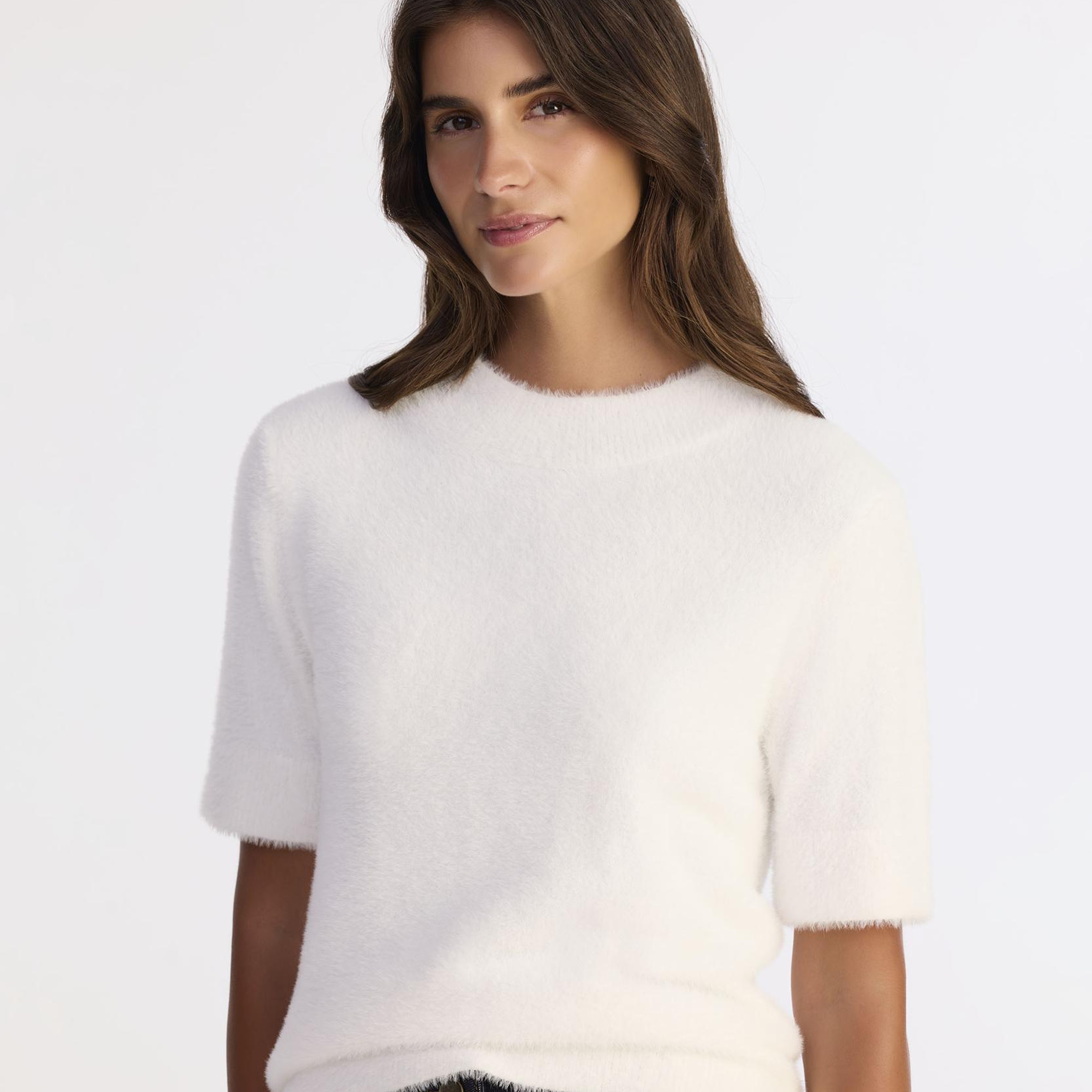 YARGICI Regular Dik Yaka Kısa Kol Kazak