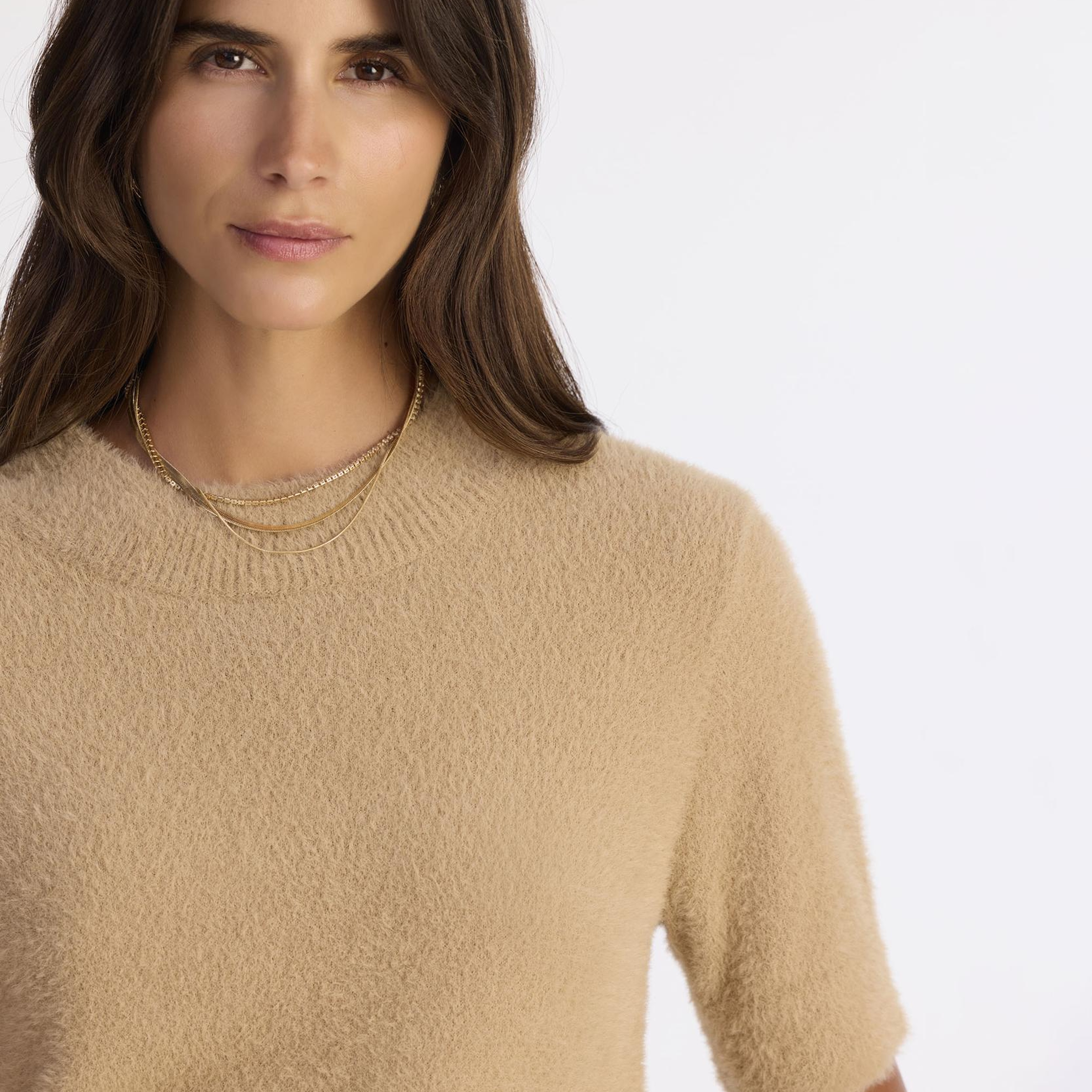 YARGICI Regular Dik Yaka Kısa Kol Kazak