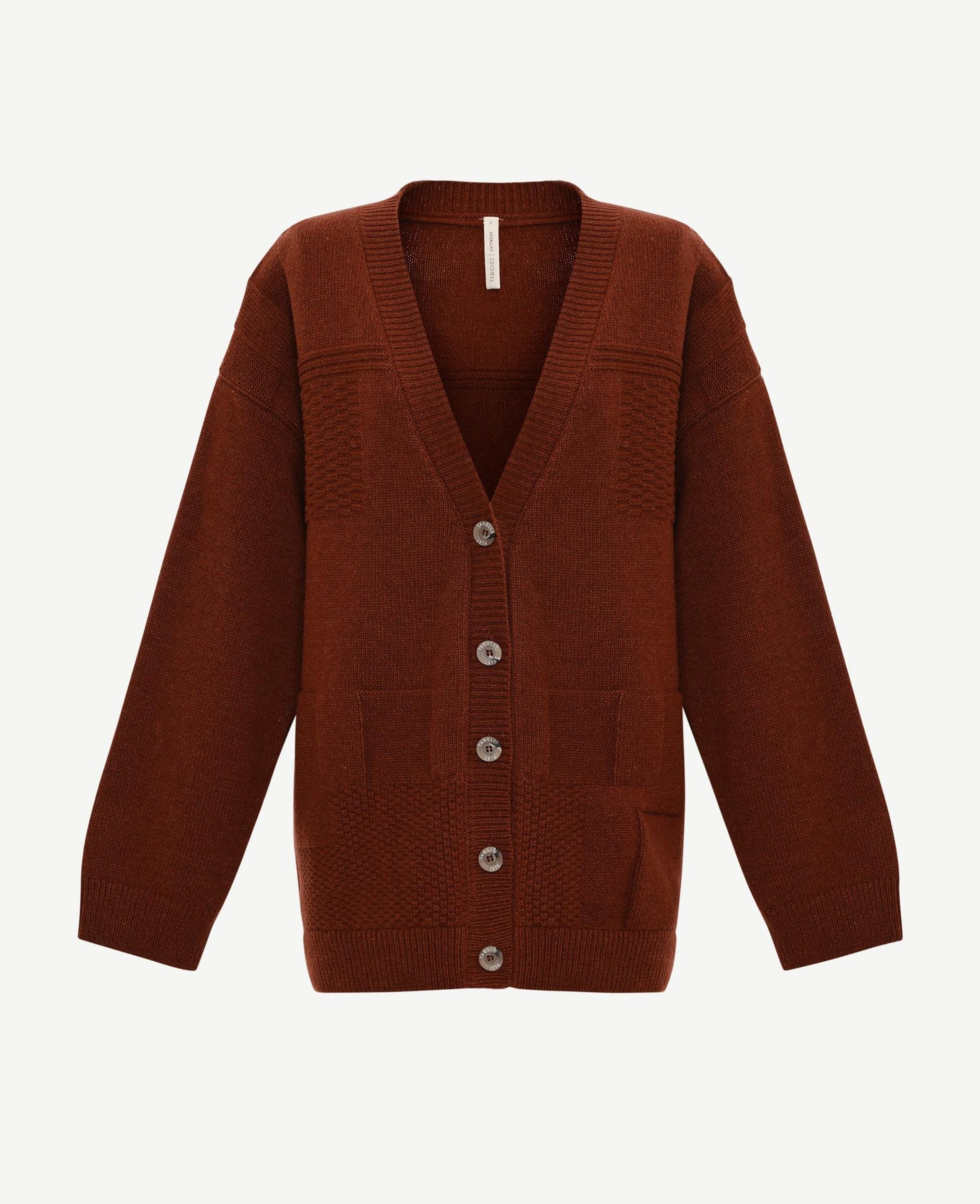 YARGICI Geniş V Yaka Uzun Kol Hırka