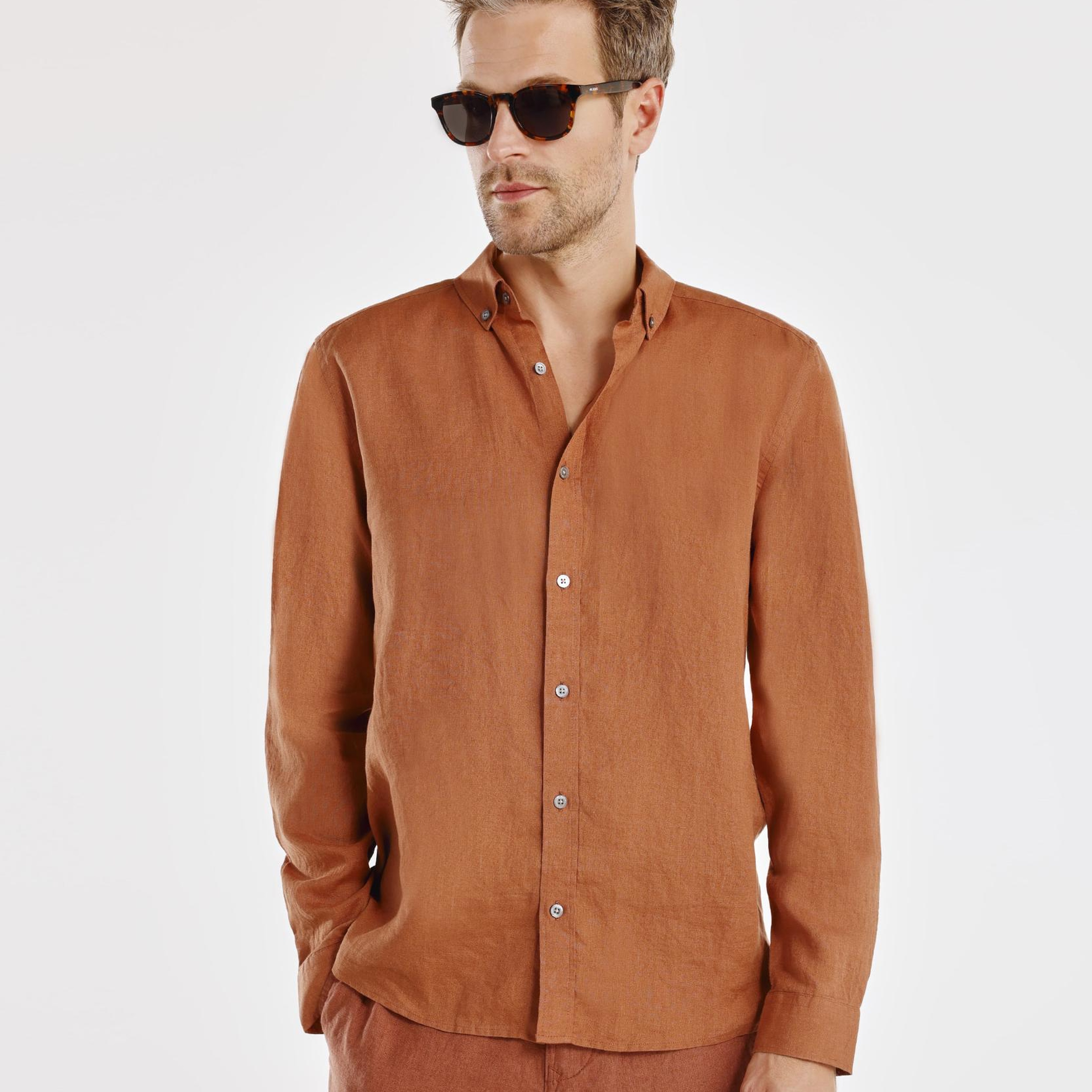 YARGICI Regular Fit Keten Gömlek