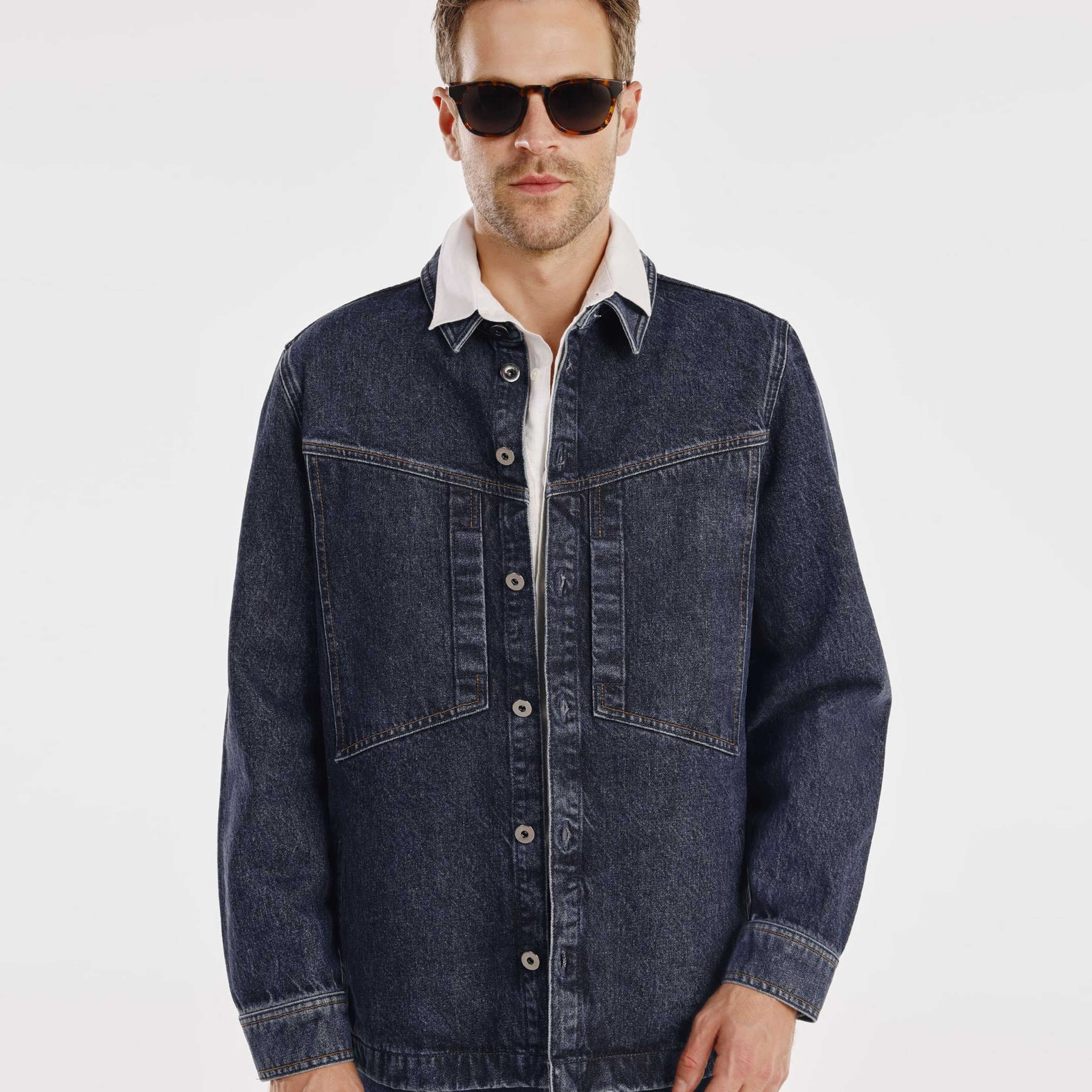 YARGICI Dikiş Detaylı Denim Ceket