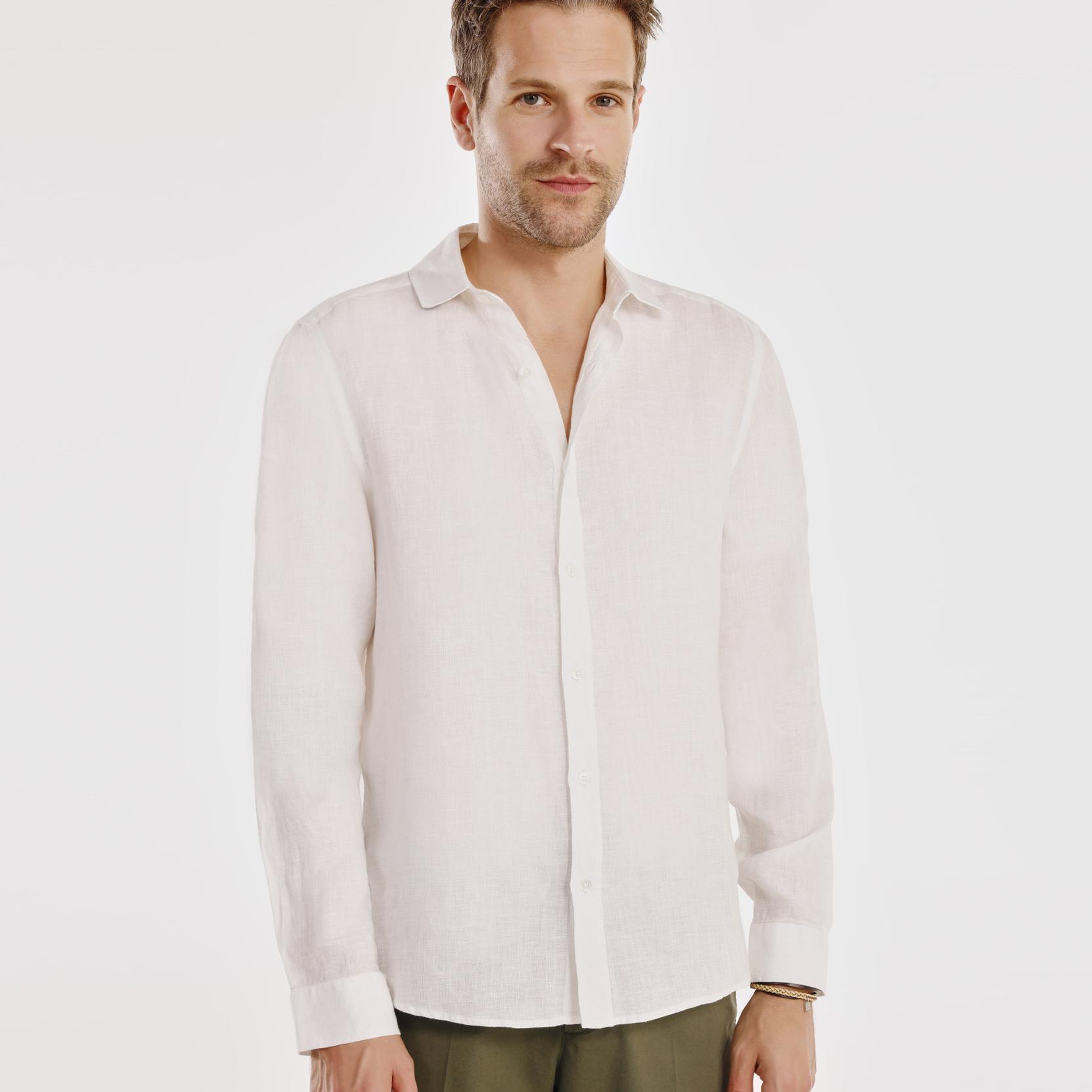 YARGICI Erkek Keten Gömlek