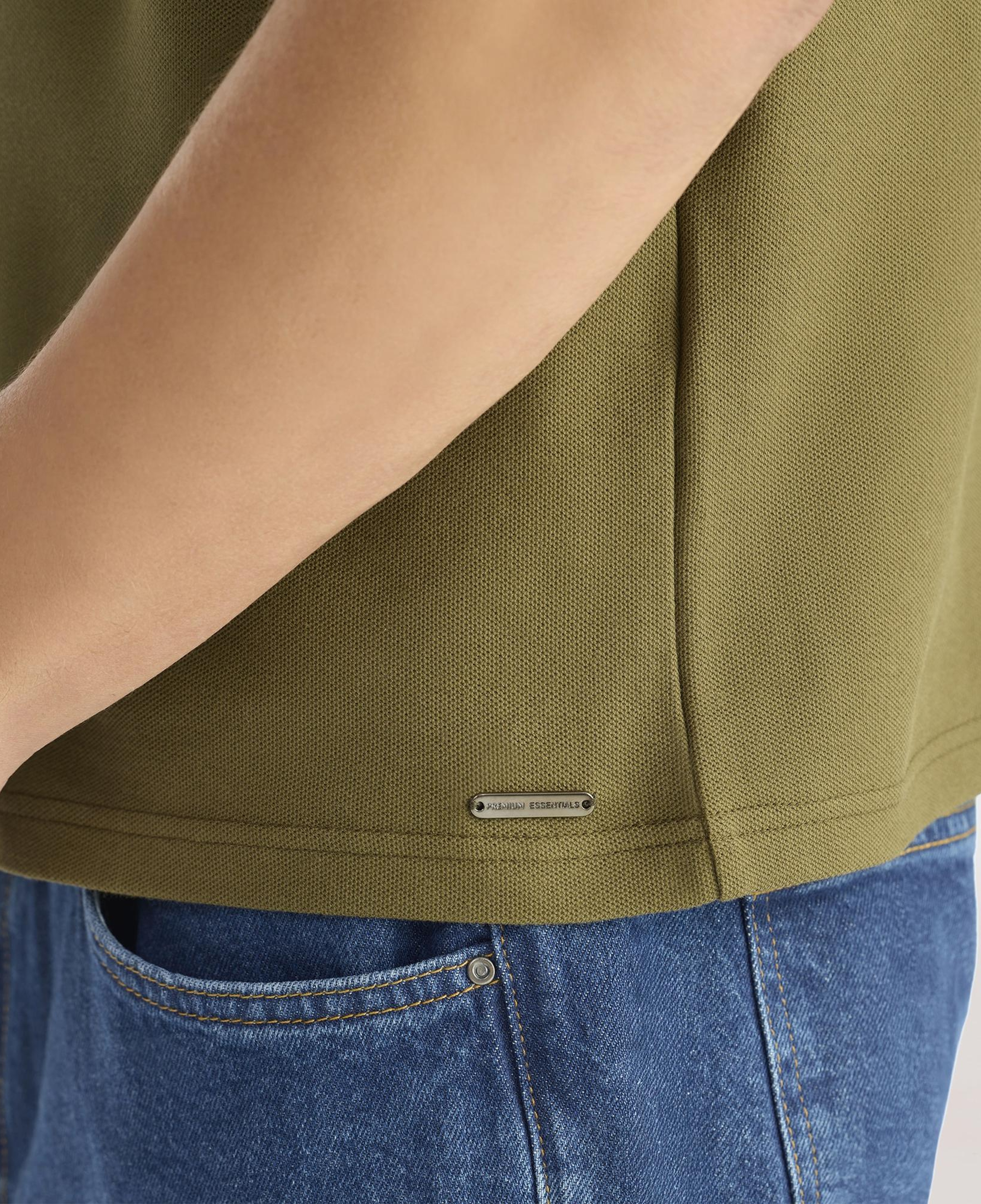 YARGICI Ribana Detaylı Erkek Bisiklet Yaka T-shirt