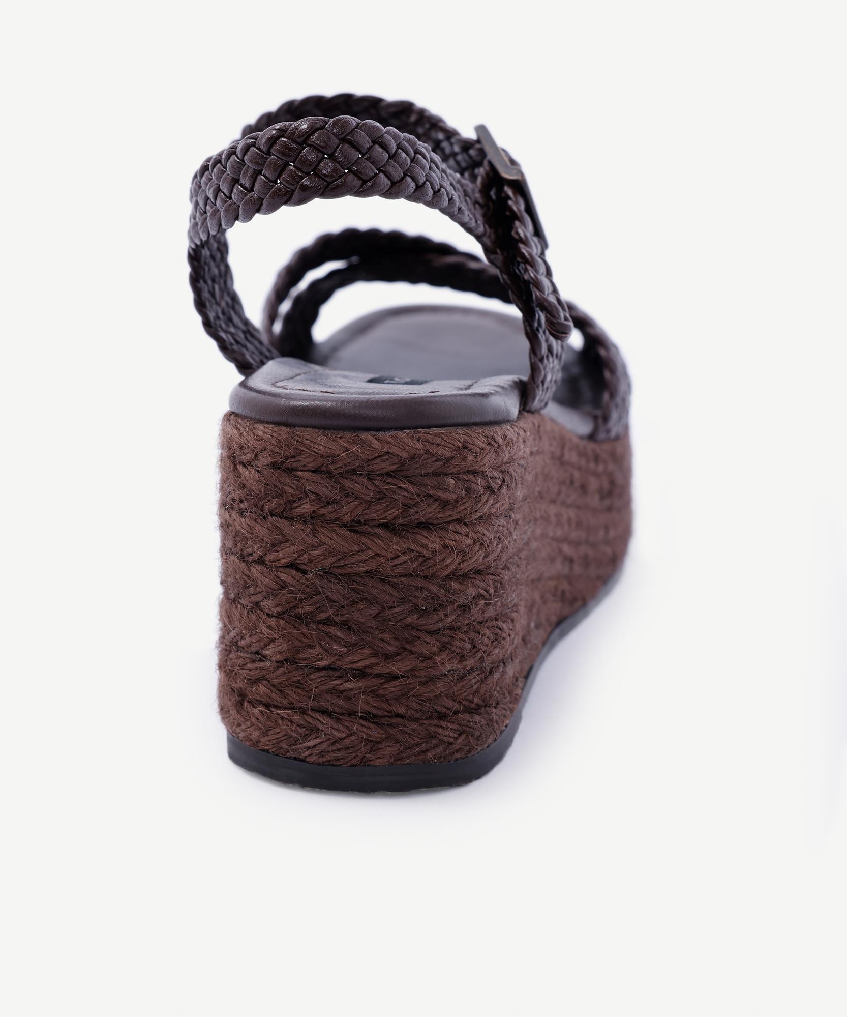 YARGICI Örgü Detaylı Yüksek Taban Sandalet