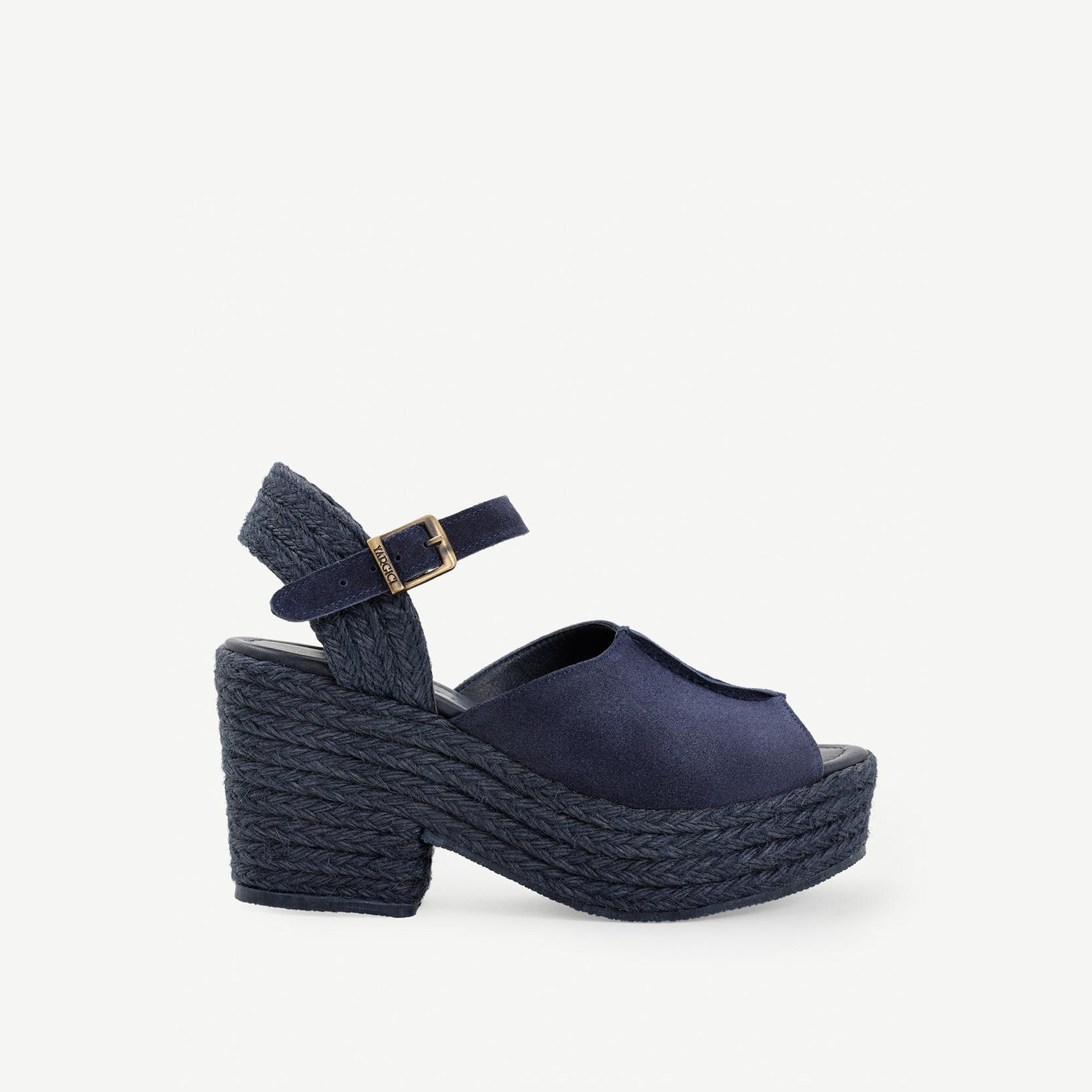 YARGICI Hasır Toka Detaylı Yüksek Deri Espadril