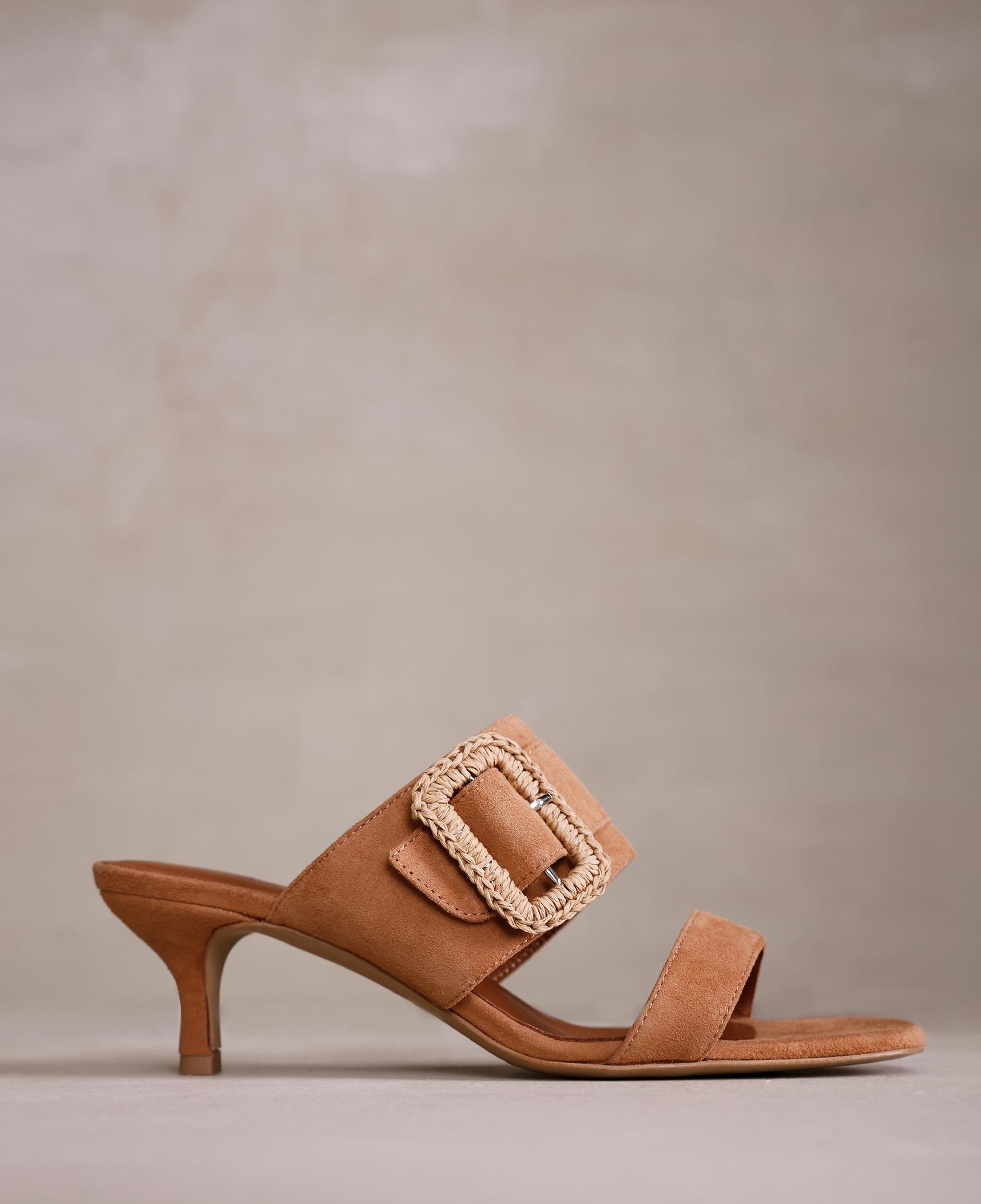 YARGICI Toka Detaylı Deri Topuklu Terlik