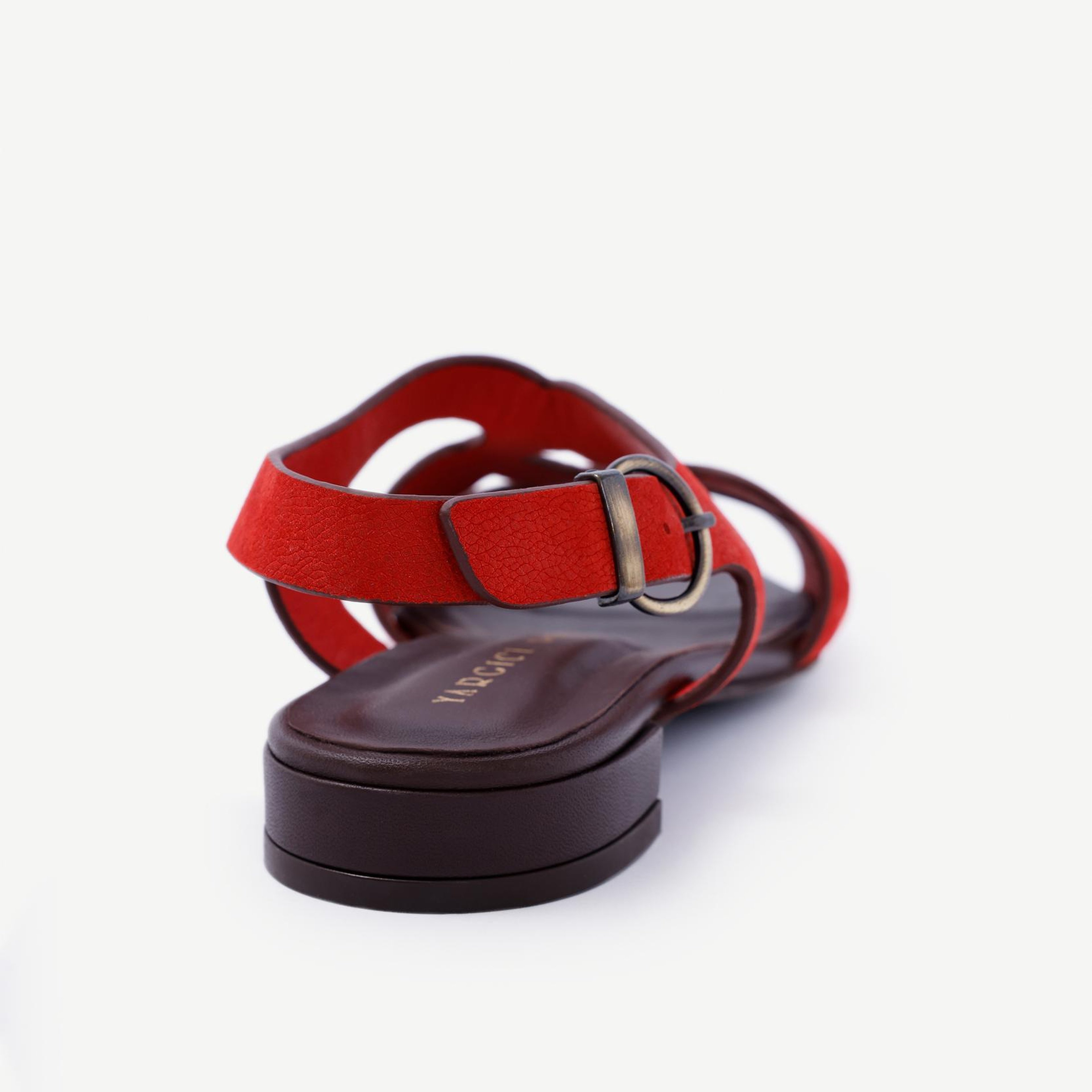 YARGICI Çapraz Bant Detaylı Deri Sandalet