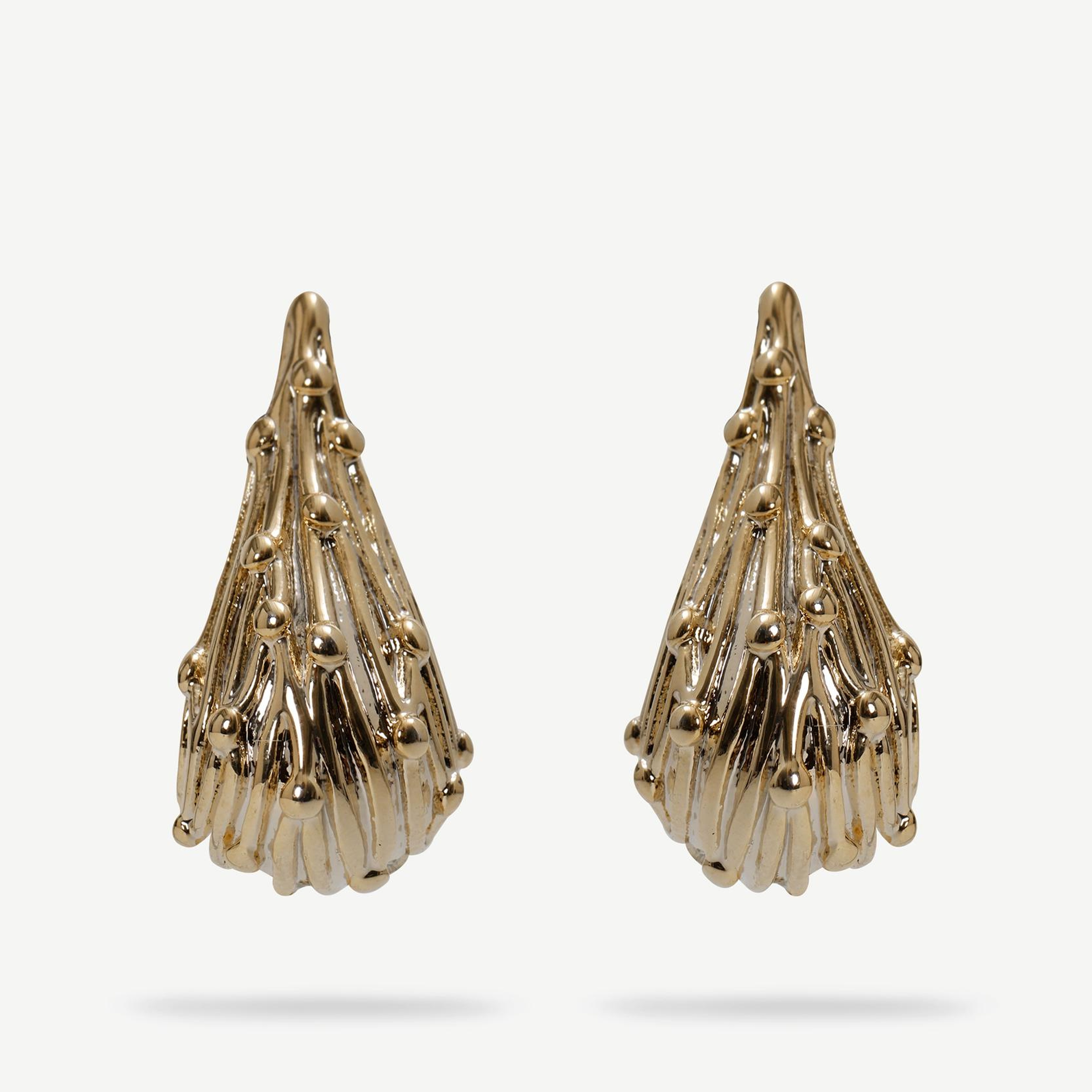 YARGICI Damla Formlu Gold Küpe