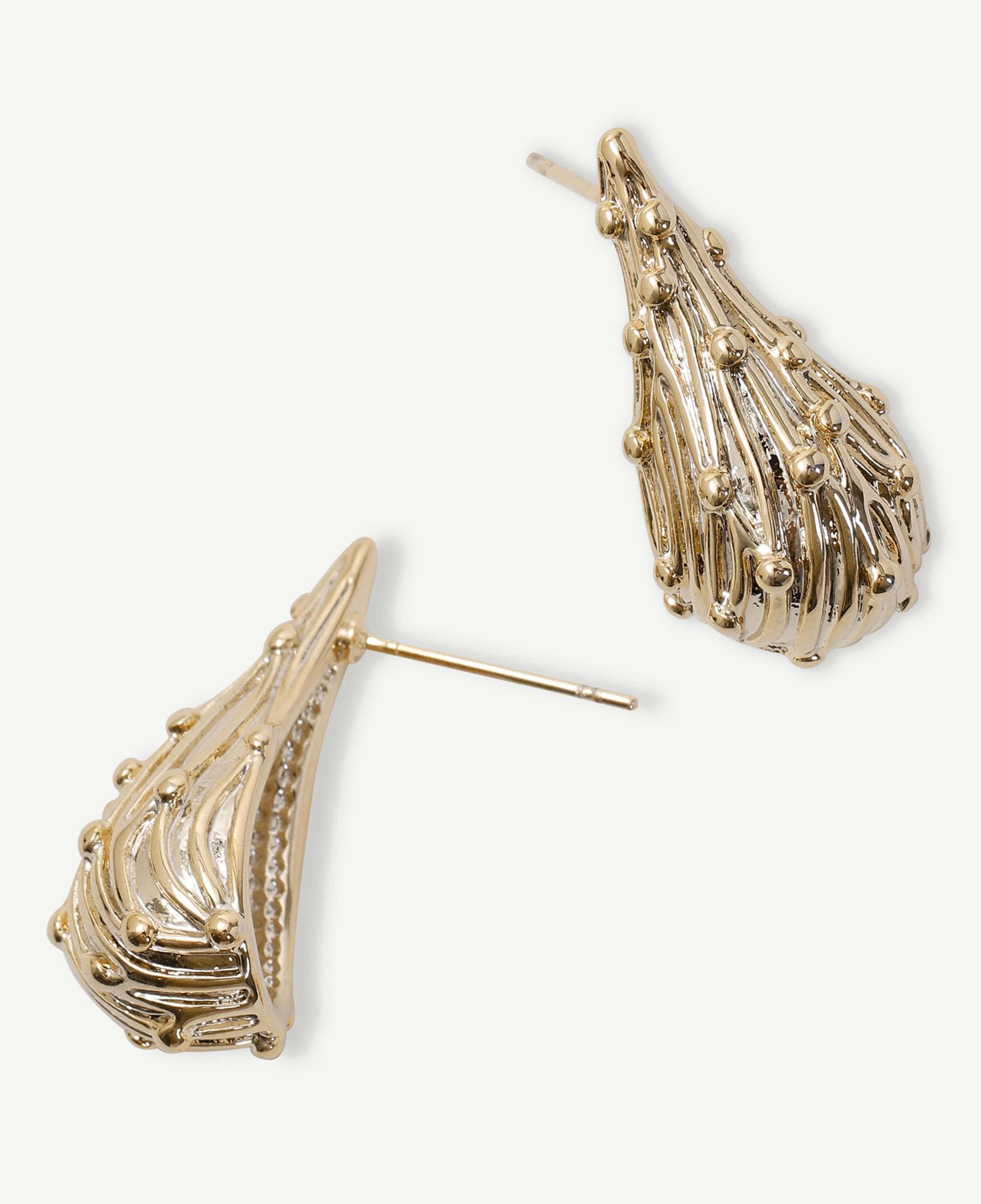 YARGICI Damla Formlu Gold Küpe