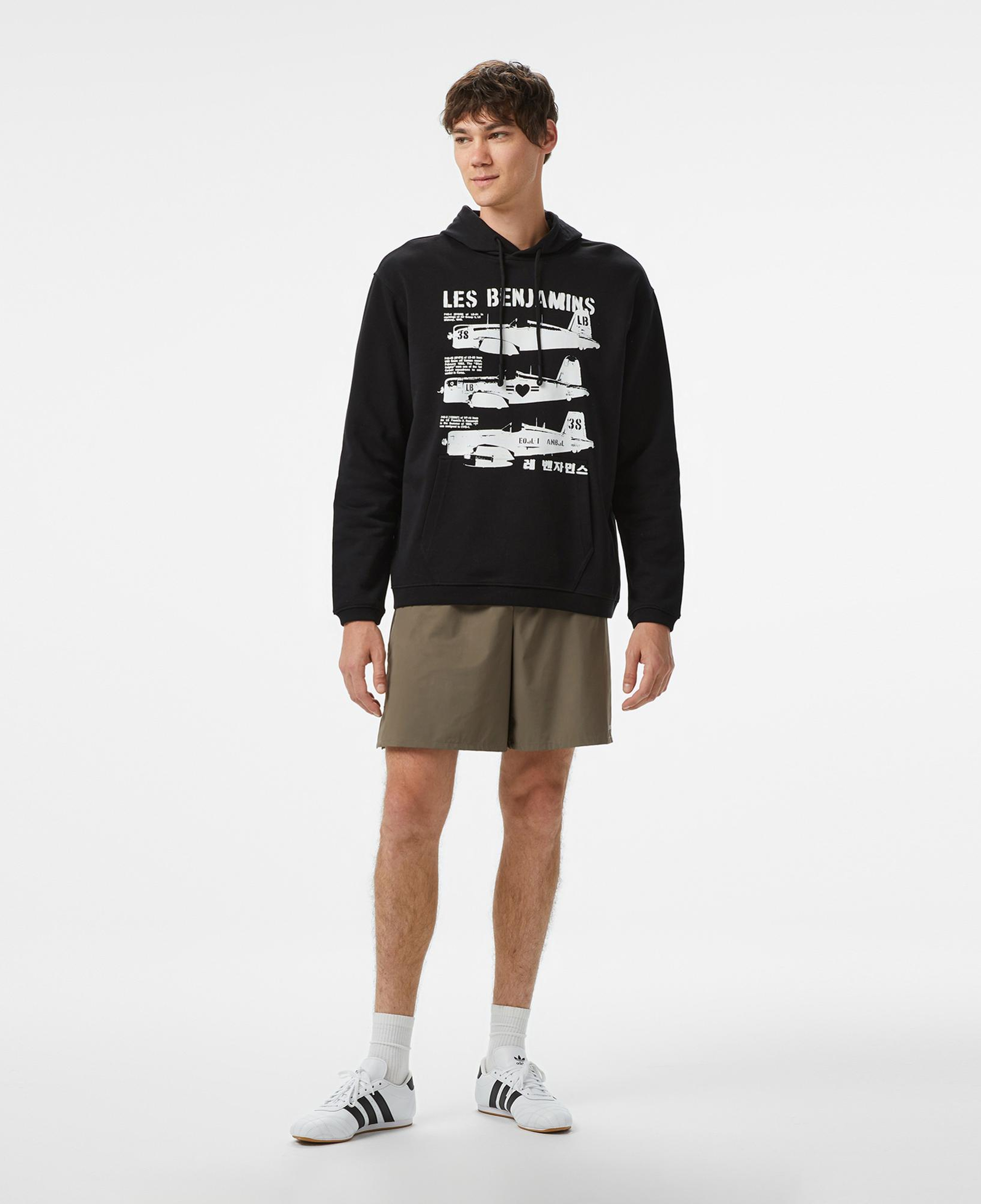 Les Benjamins Erkek Siyah Hoodie