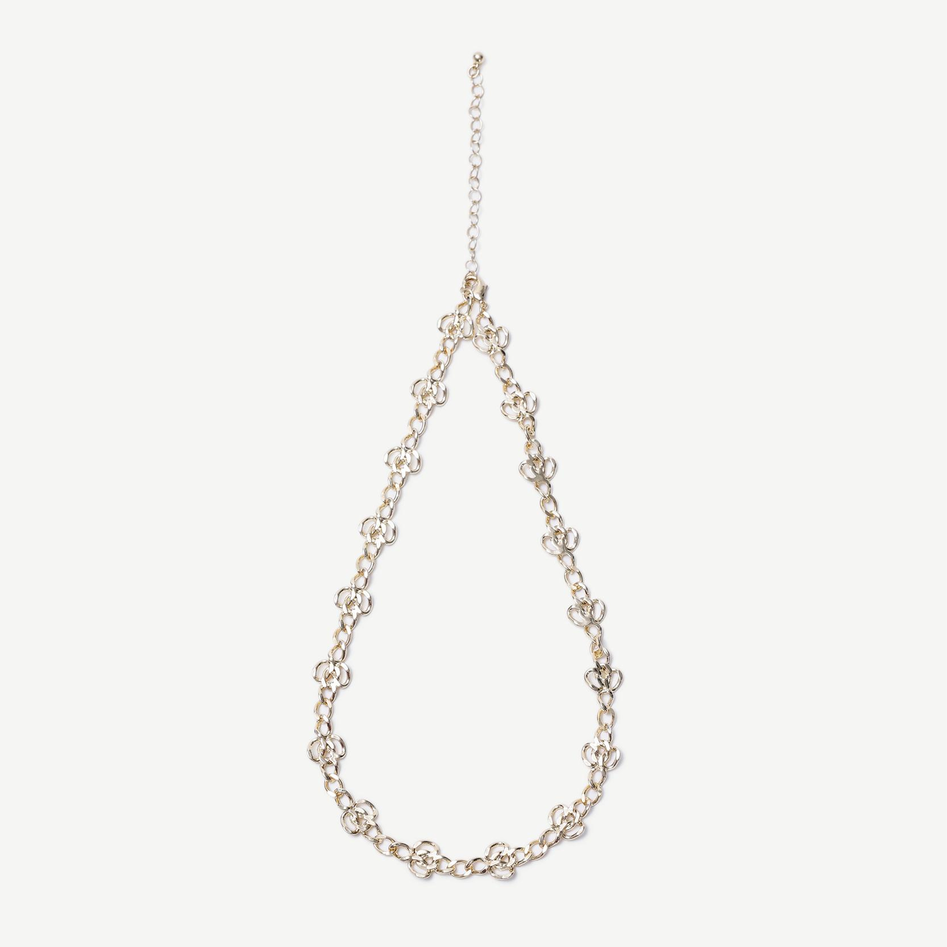 YARGICI Çiçek Formlu Gold Kolye