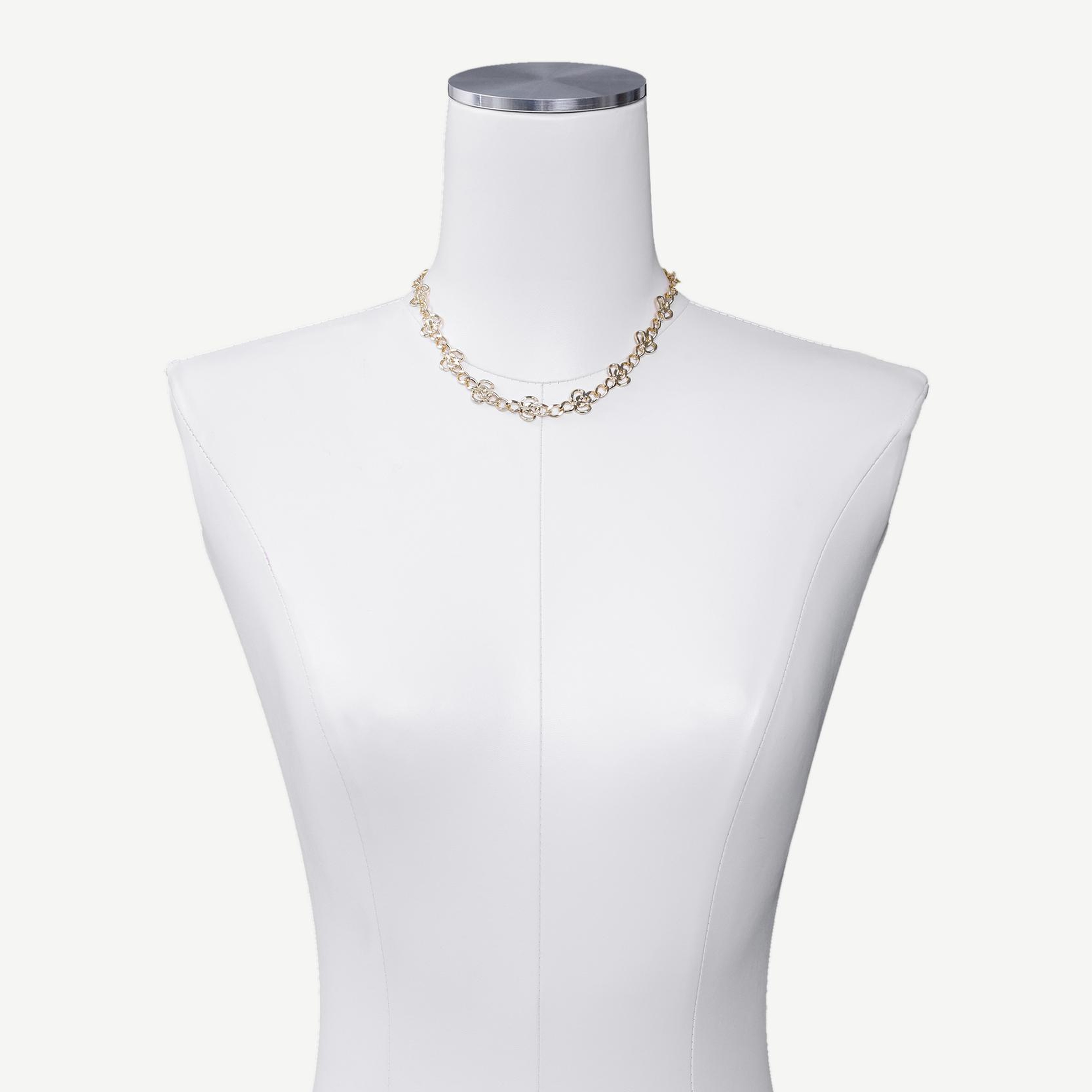 YARGICI Çiçek Formlu Gold Kolye