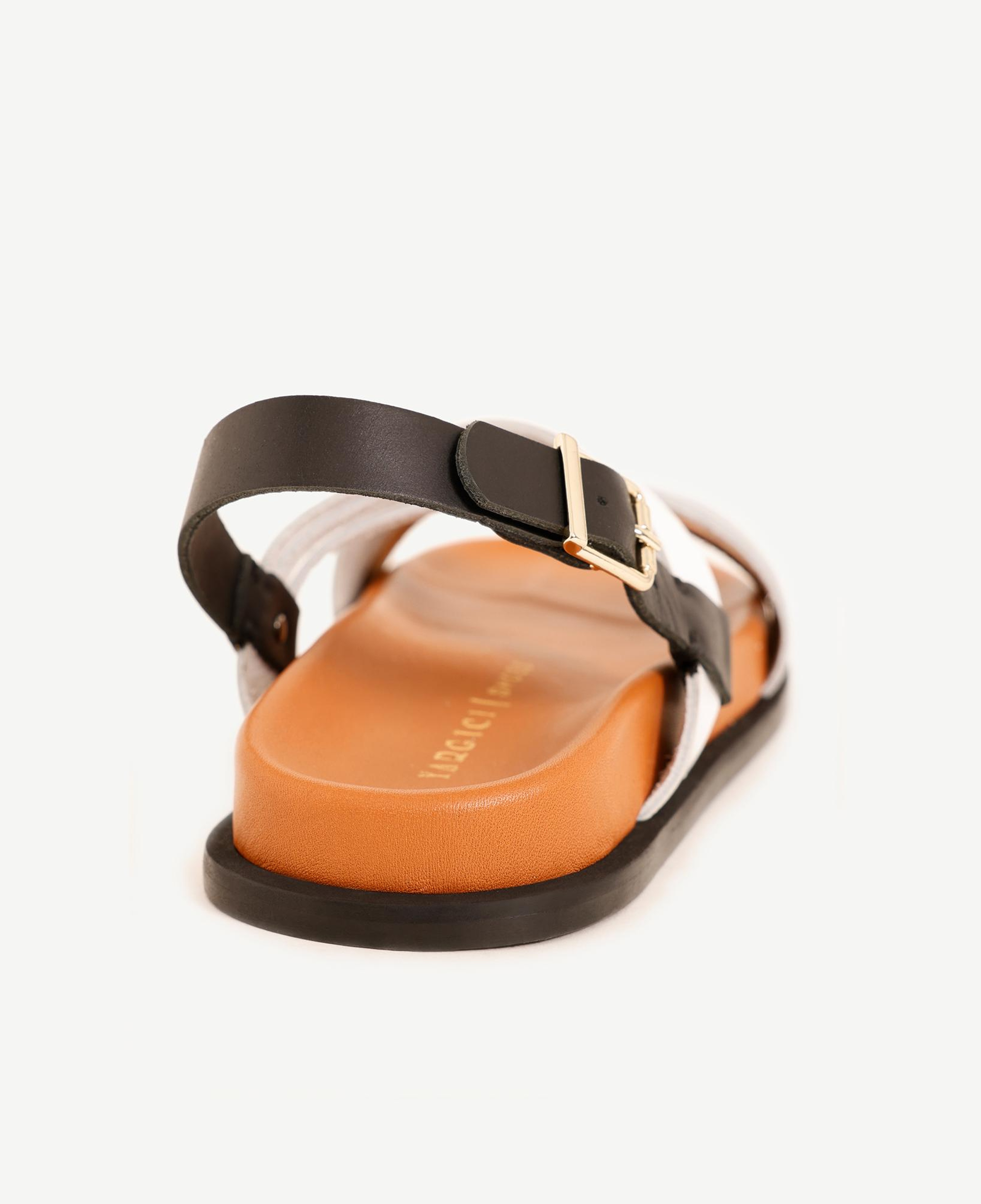 YARGICI Çapraz Bantlı Deri Sandalet