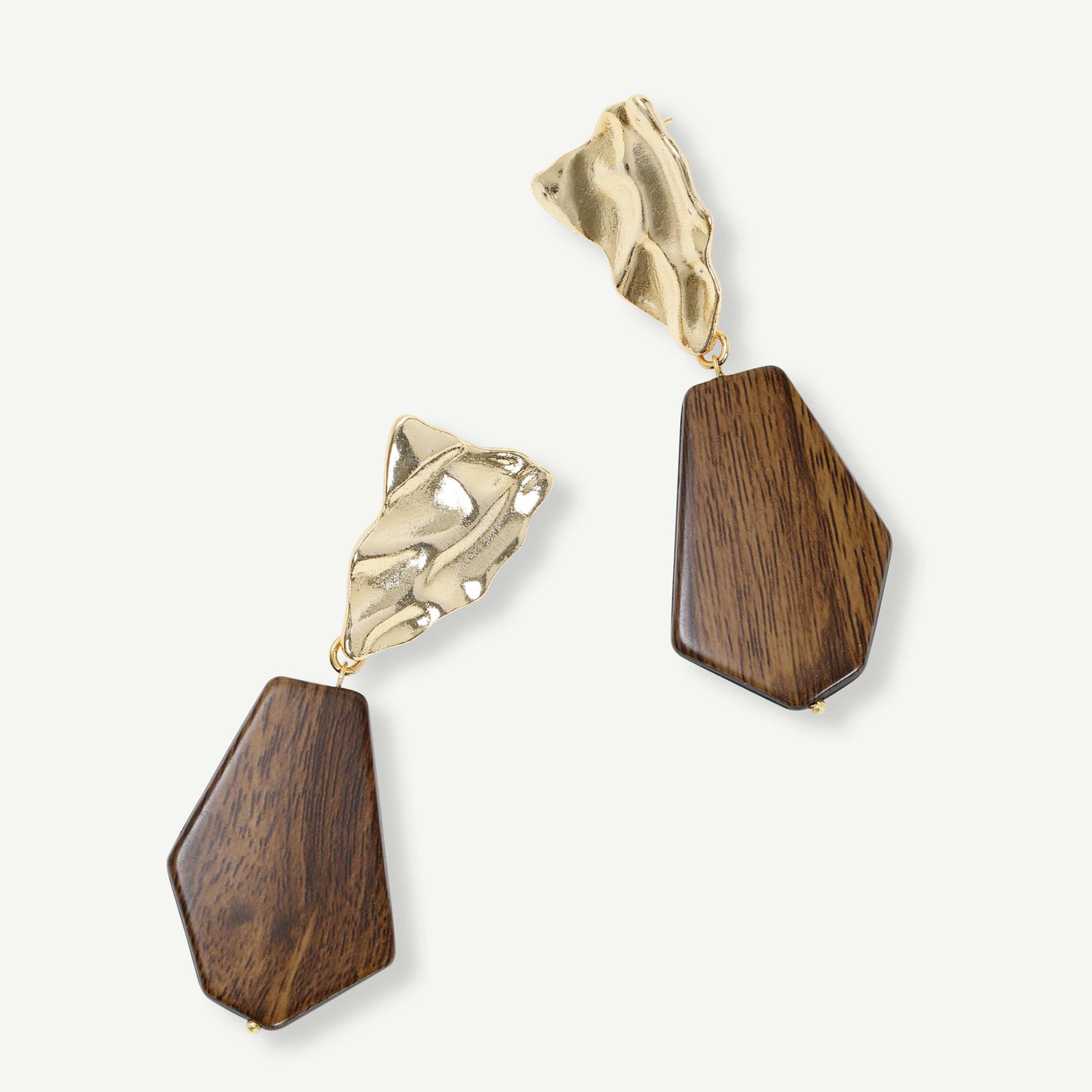 YARGICI Geometrik Formlu Ahşap Küpe