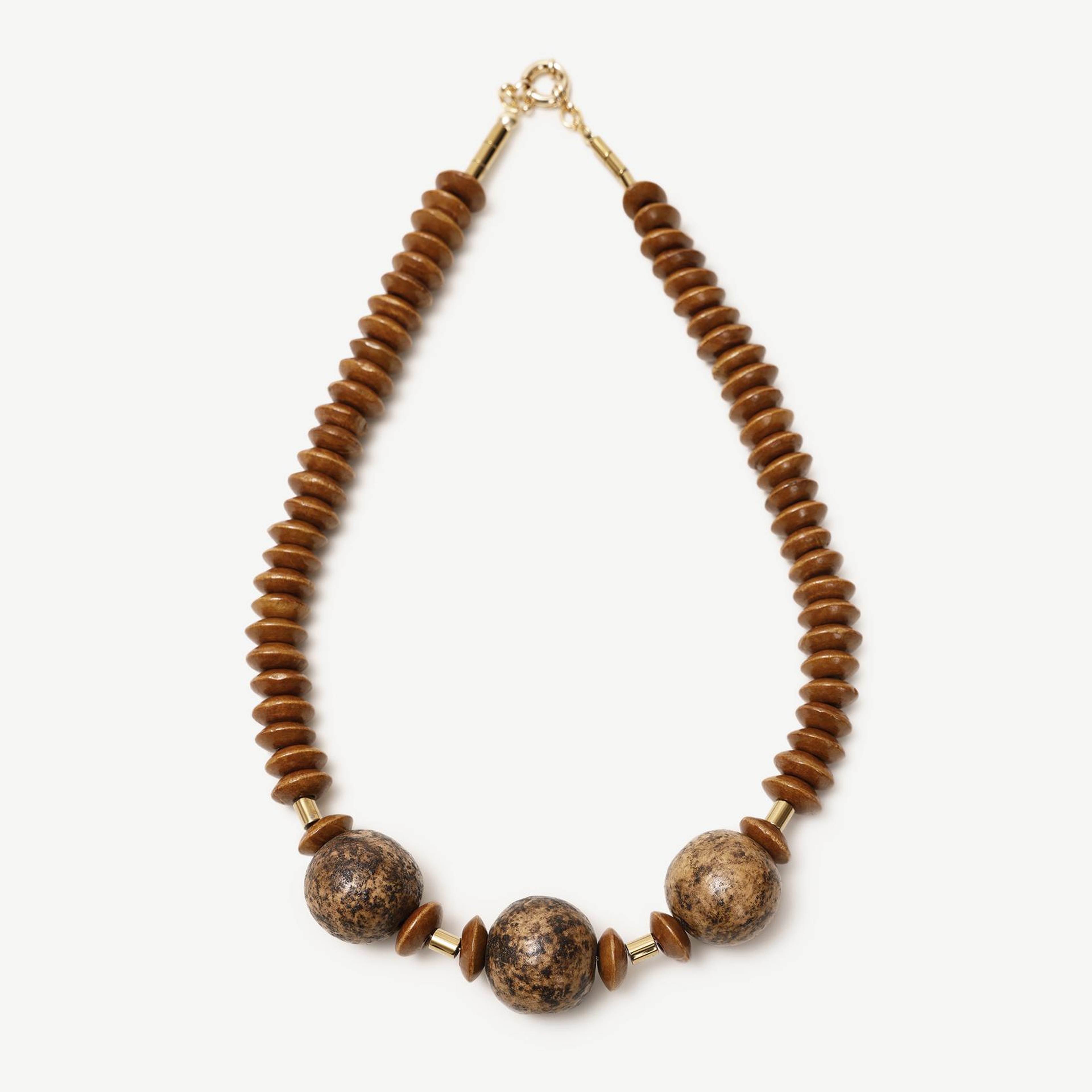 YARGICI Ahşap Boncuk Detaylı Kolye