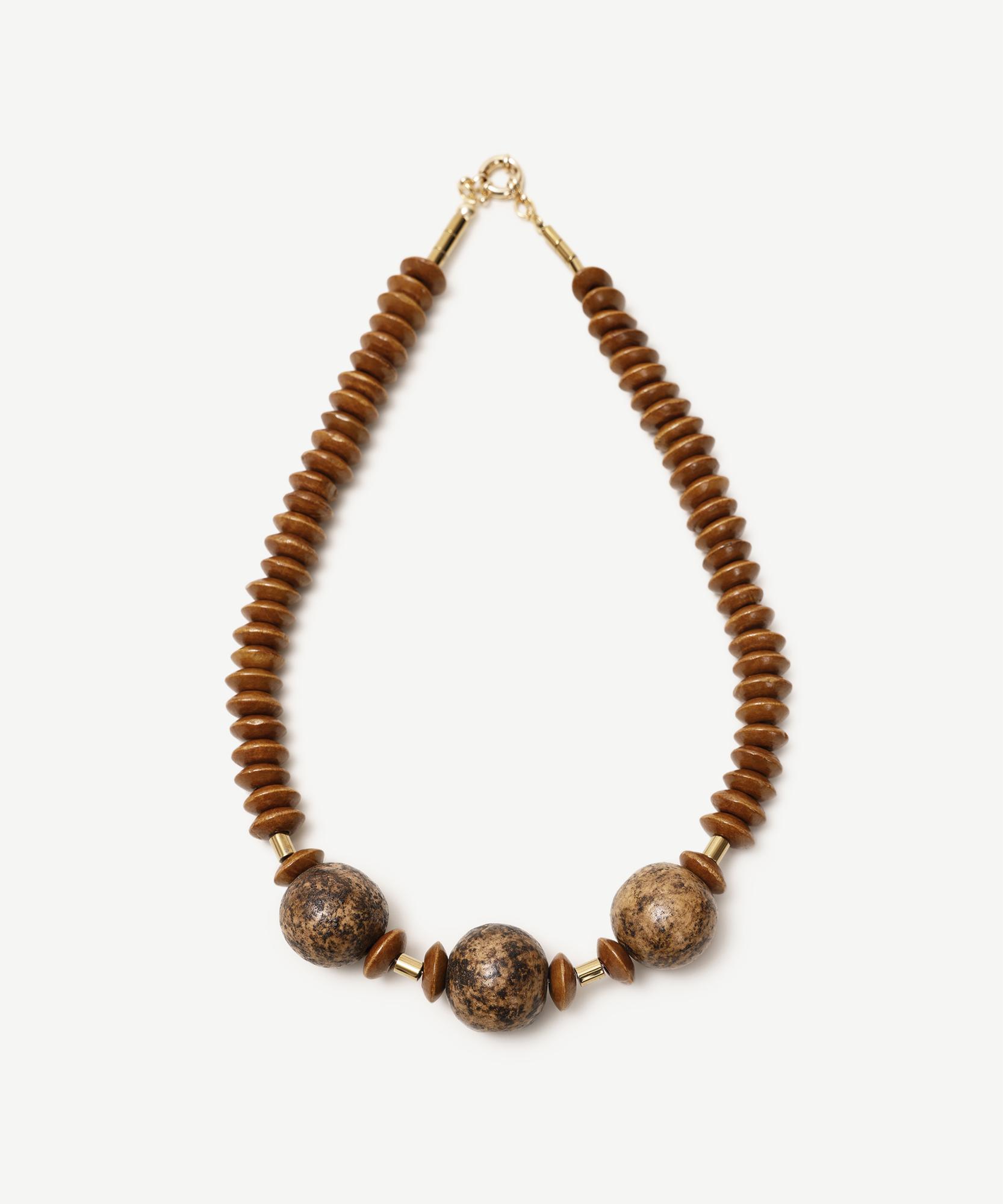 YARGICI Ahşap Boncuk Detaylı Kolye