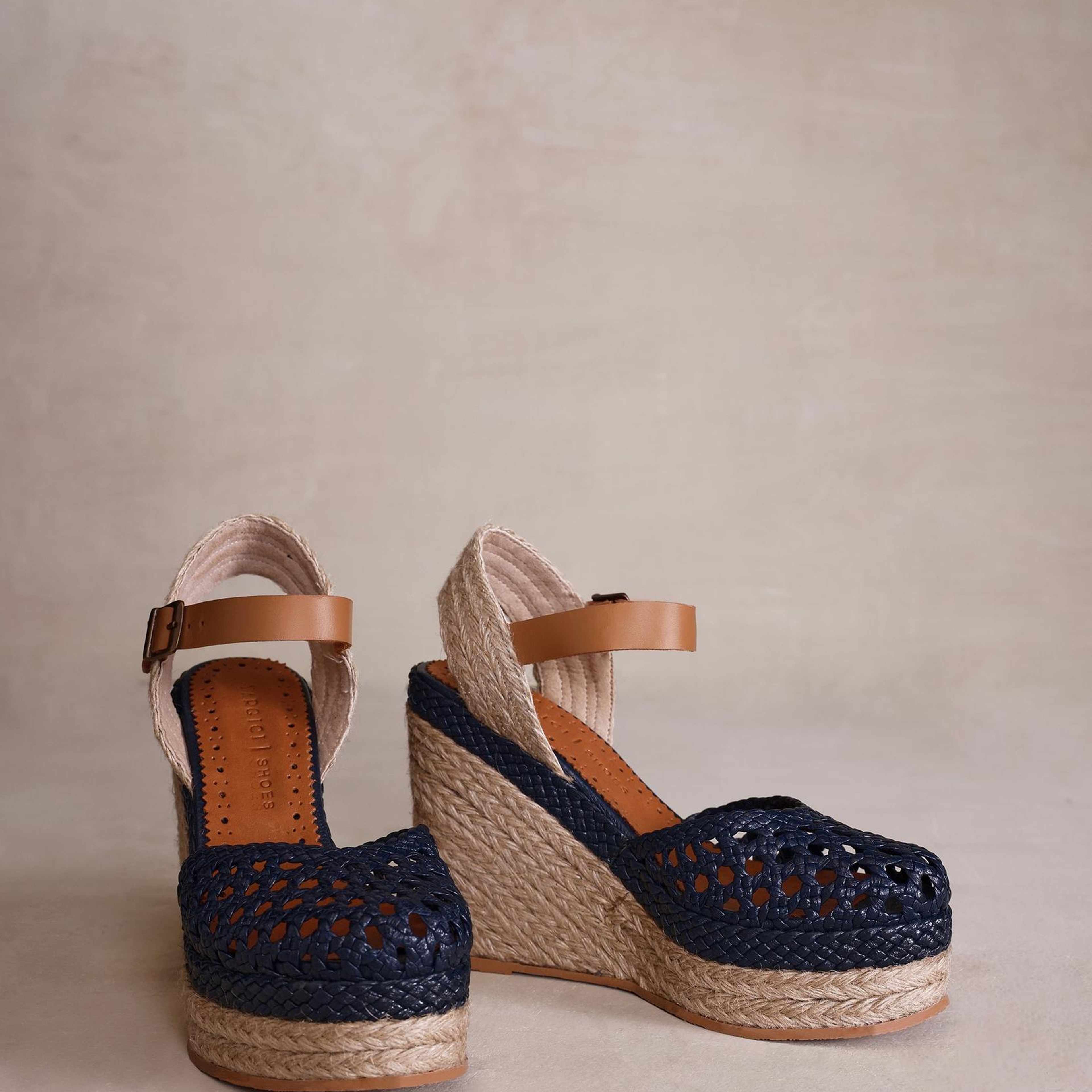 YARGICI Deri Örgü Yüksek Taban Espadril