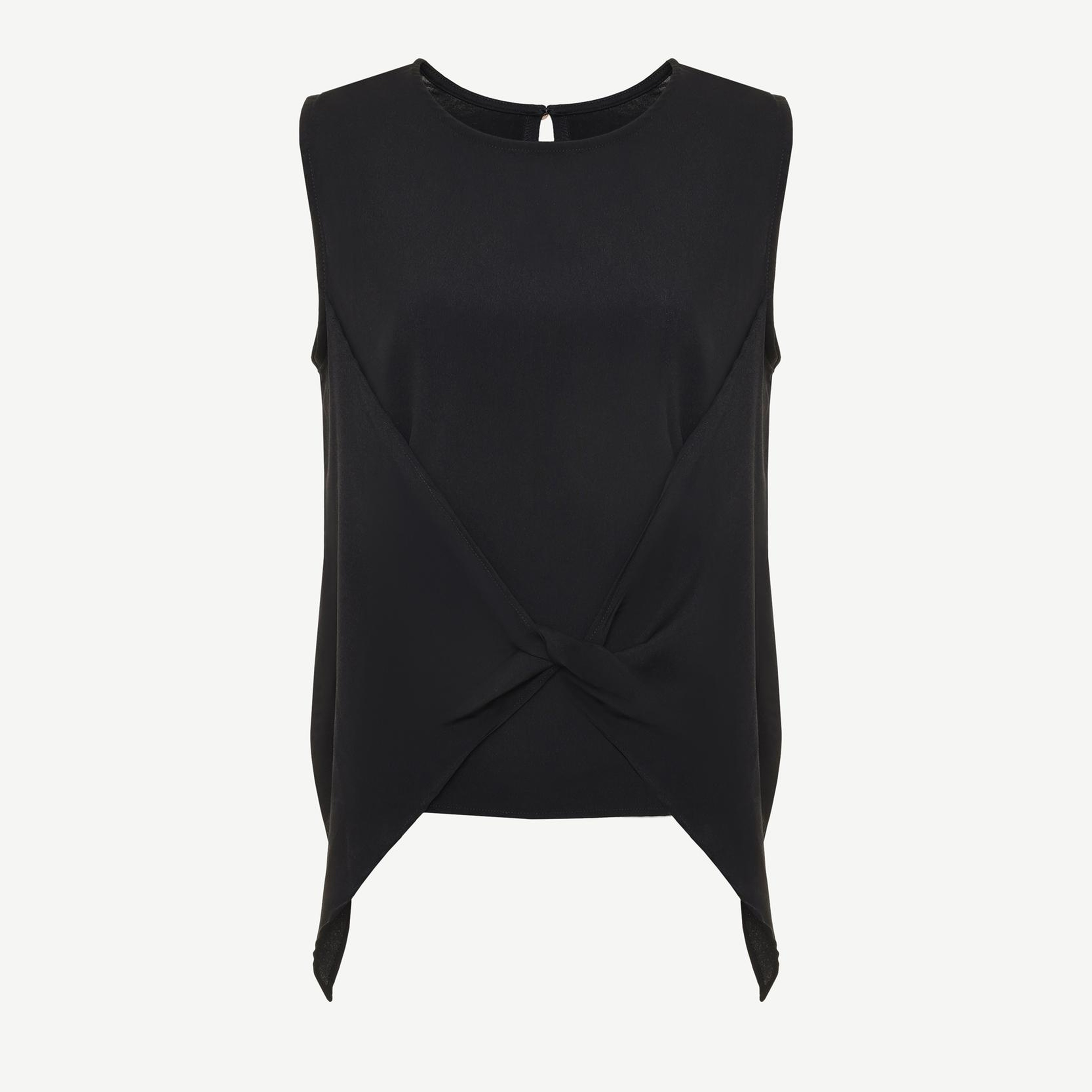 YARGICI Önü Detaylı Kolsuz Bluz