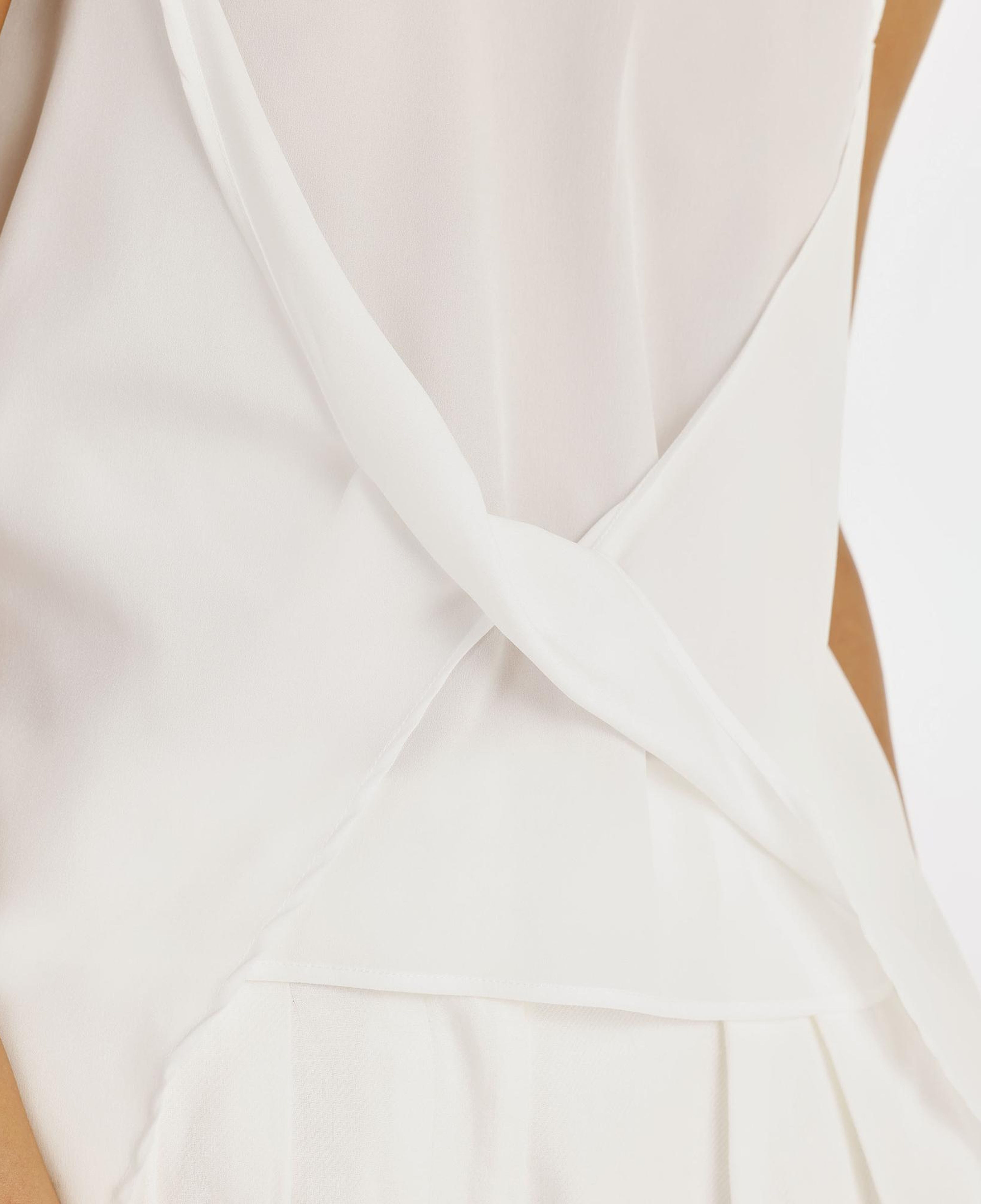 YARGICI Önü Detaylı Kolsuz Bluz